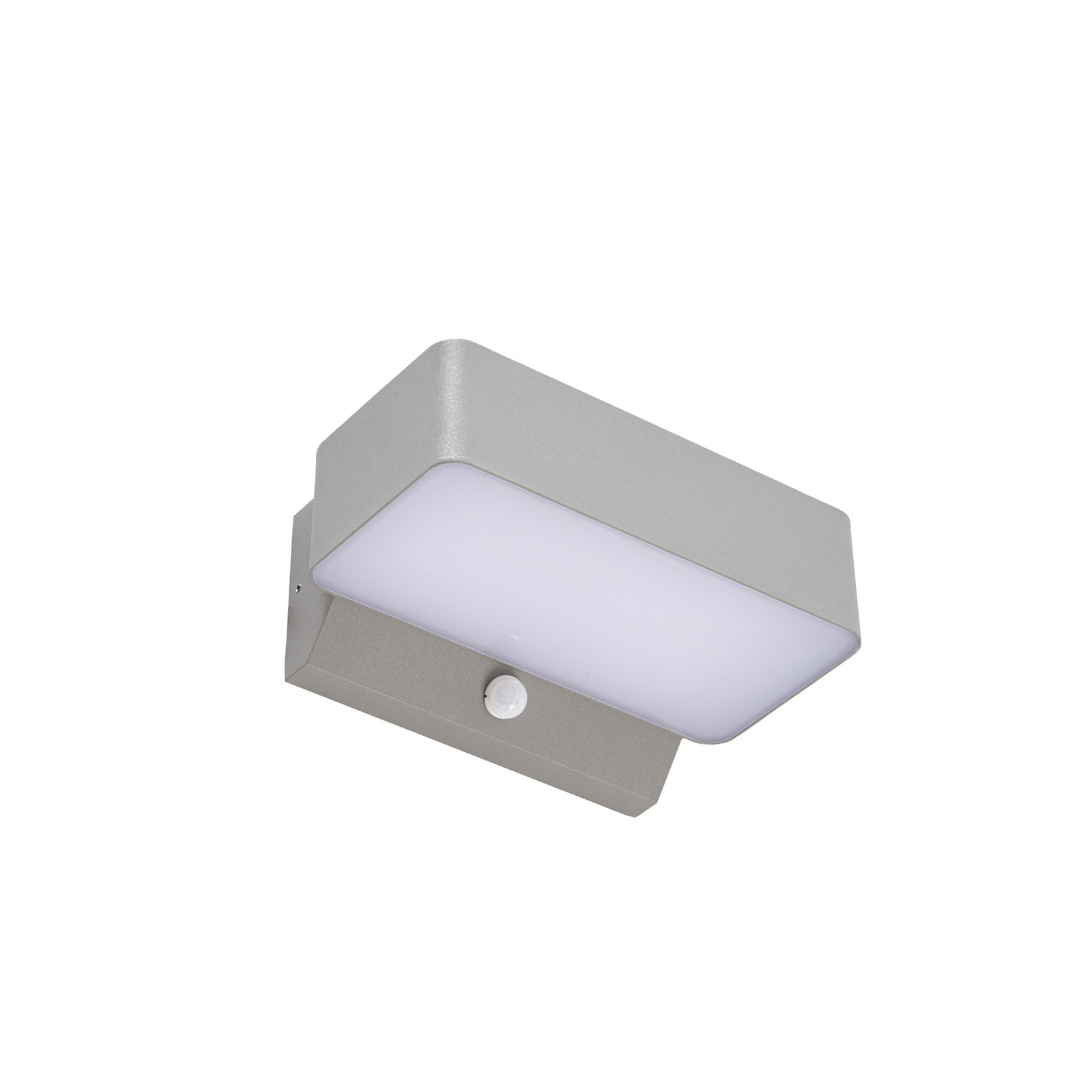Aplique LED para exterior Lindby Fando, plata mate, con sensor, IP44