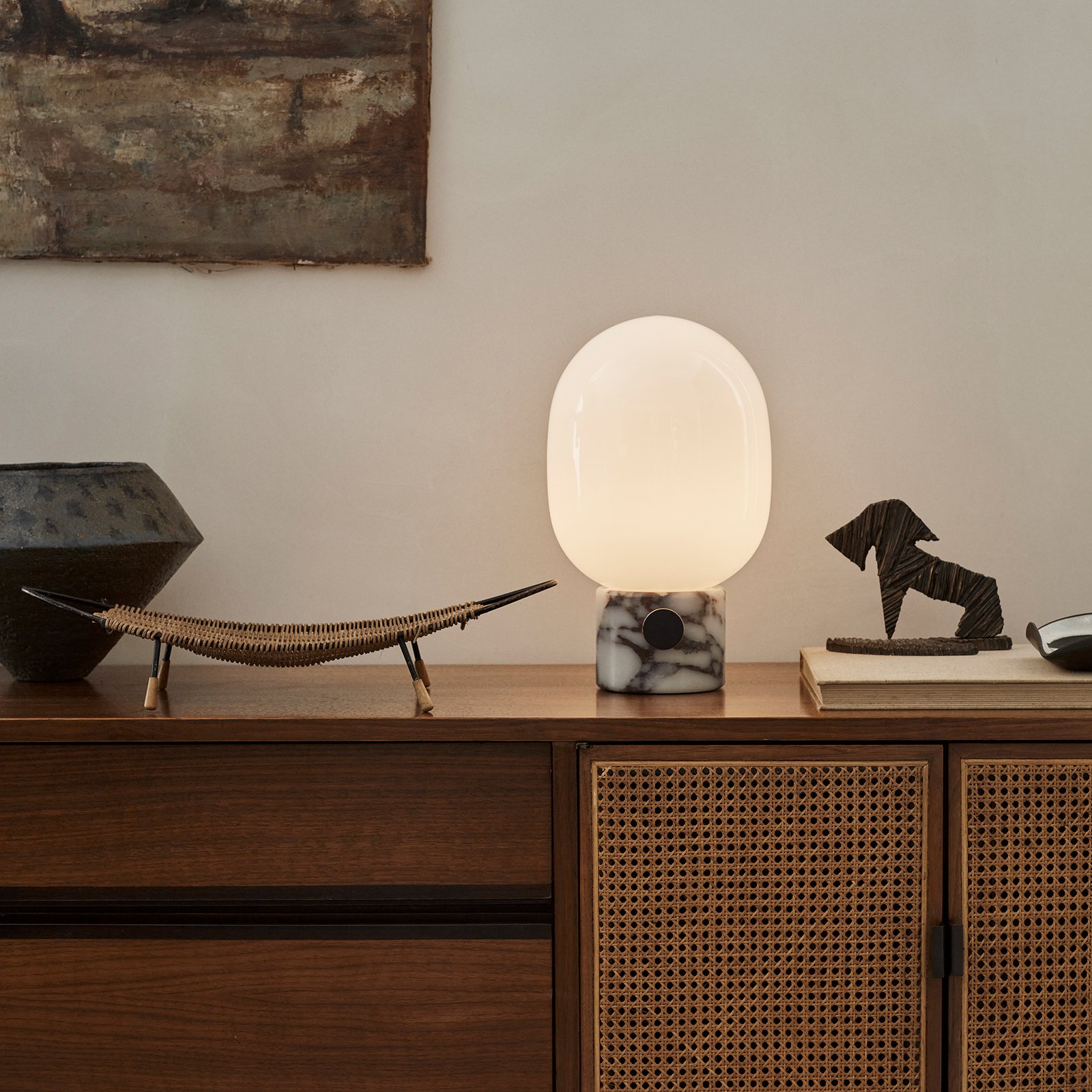JWDA Lampa Stołowa L Calacatta/Bronzed Brass - Audo Copenhagen
