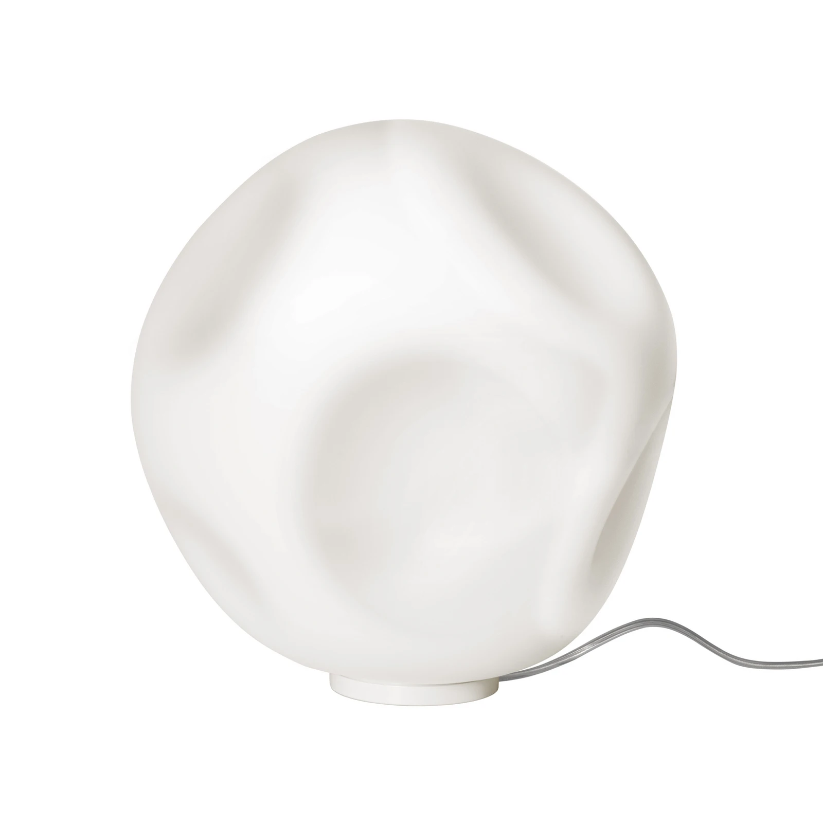 Foscarini настолна лампа Hoba Grande, Ø 36 cm, с регулиране на яркостта, стъкло