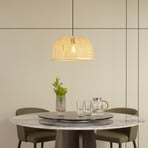 Lindby pendant light Dabila, bamboo, Ø 45 cm, E27