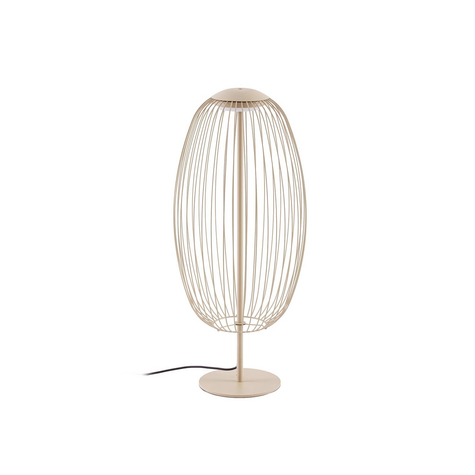 Lucande LED-Außenstehleuchte Richi, beige, Höhe 90cm, IP44