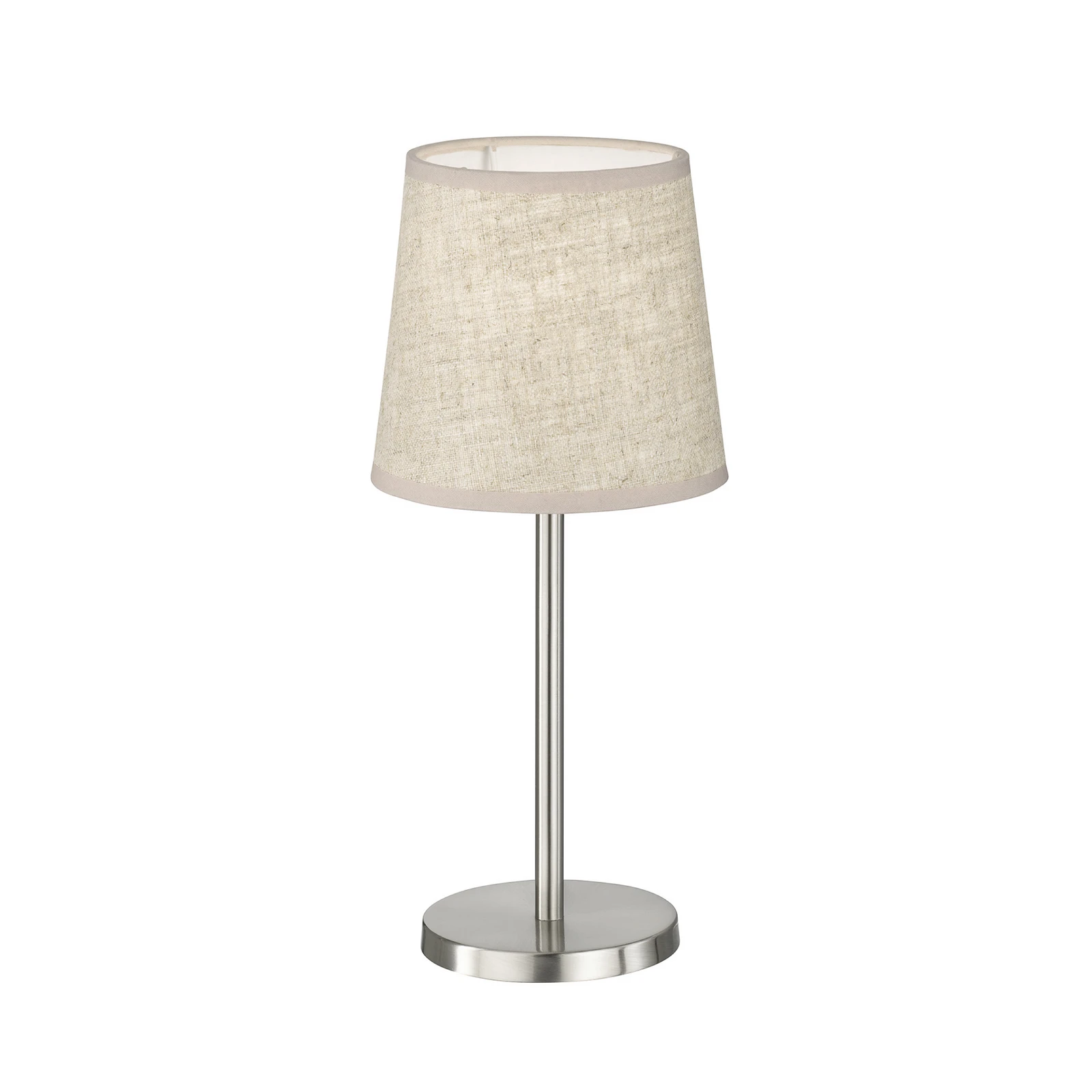 Stolna lampa Rimini, pijesak/nikal, tekstil, visina 30 cm, E14