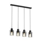 Kourtney Závěsná Lampa Black/Smoke - Lindby
