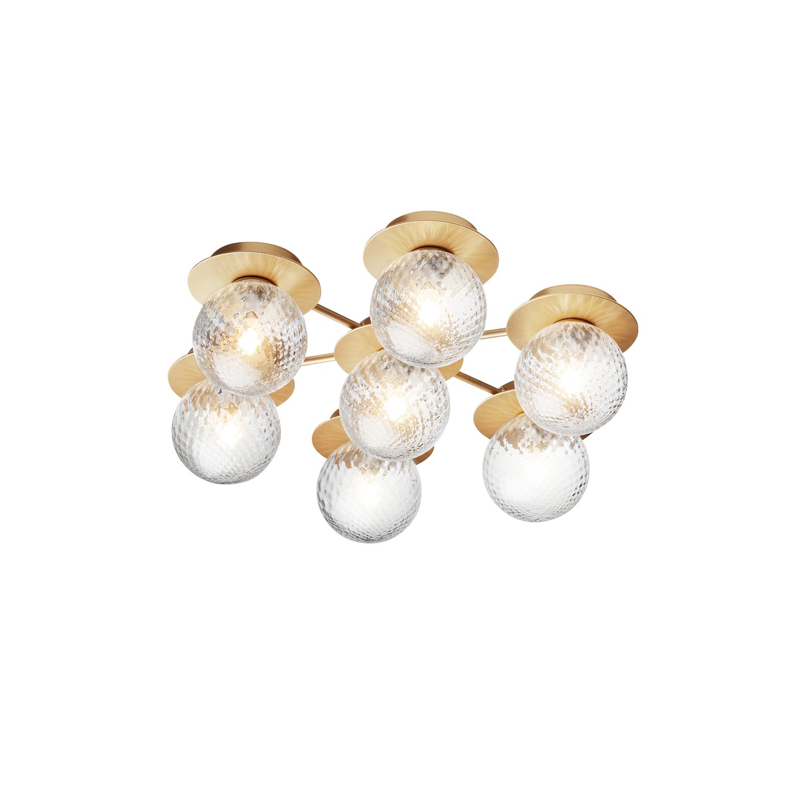 Liila Star Vägglampa/Plafond Nordic Gold/Optic Clear - Nuura