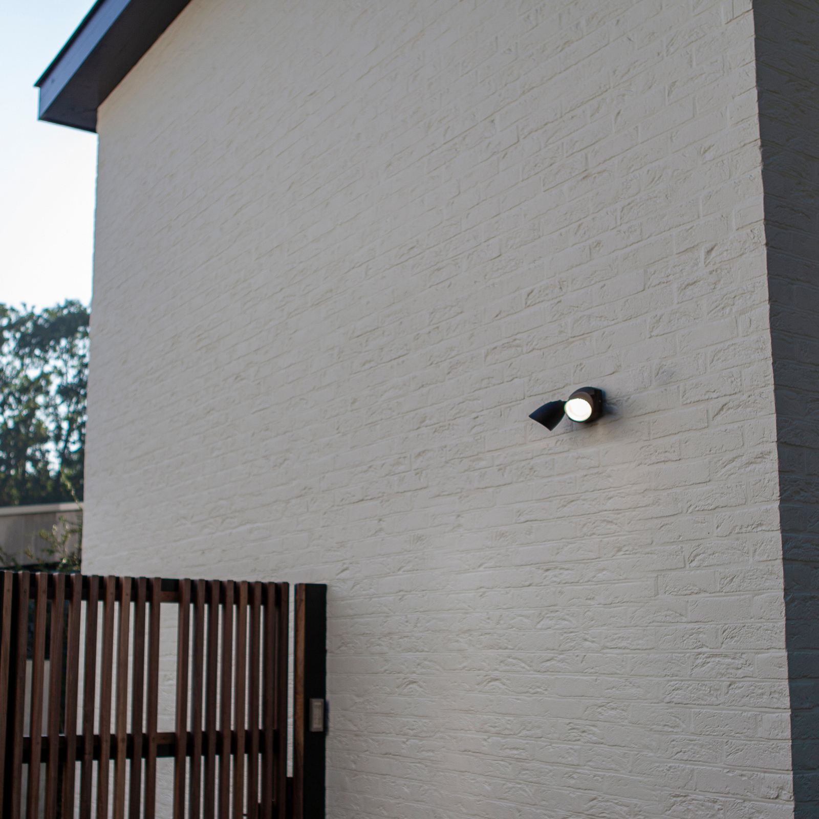 LED-Außenwandstrahler SHRIMP, schwarz, 20 W, 2-flg., IP54