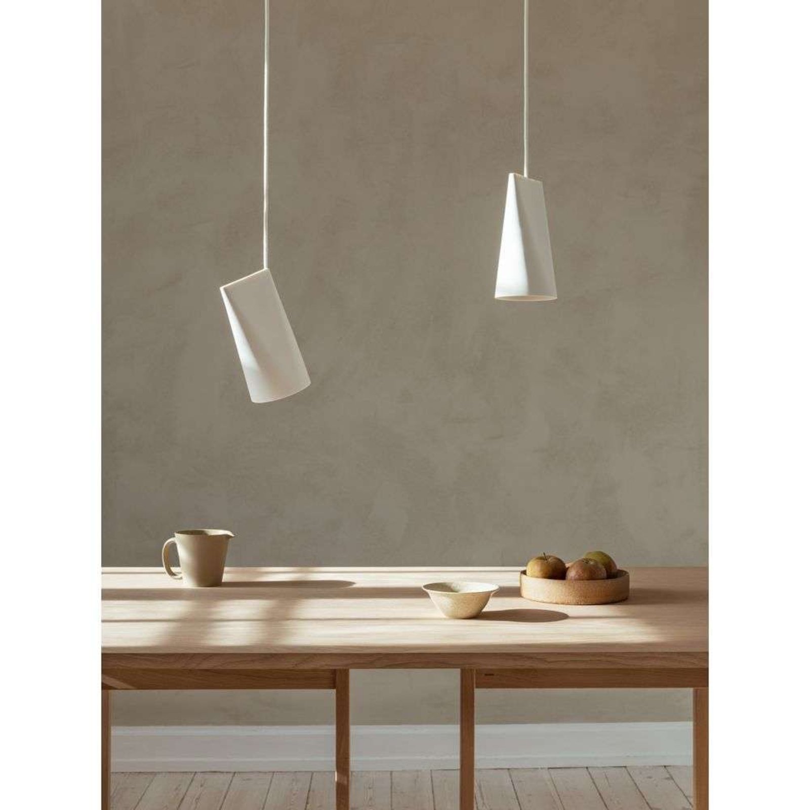 Ceramic Narrow Pendant Light Grey - Moebe