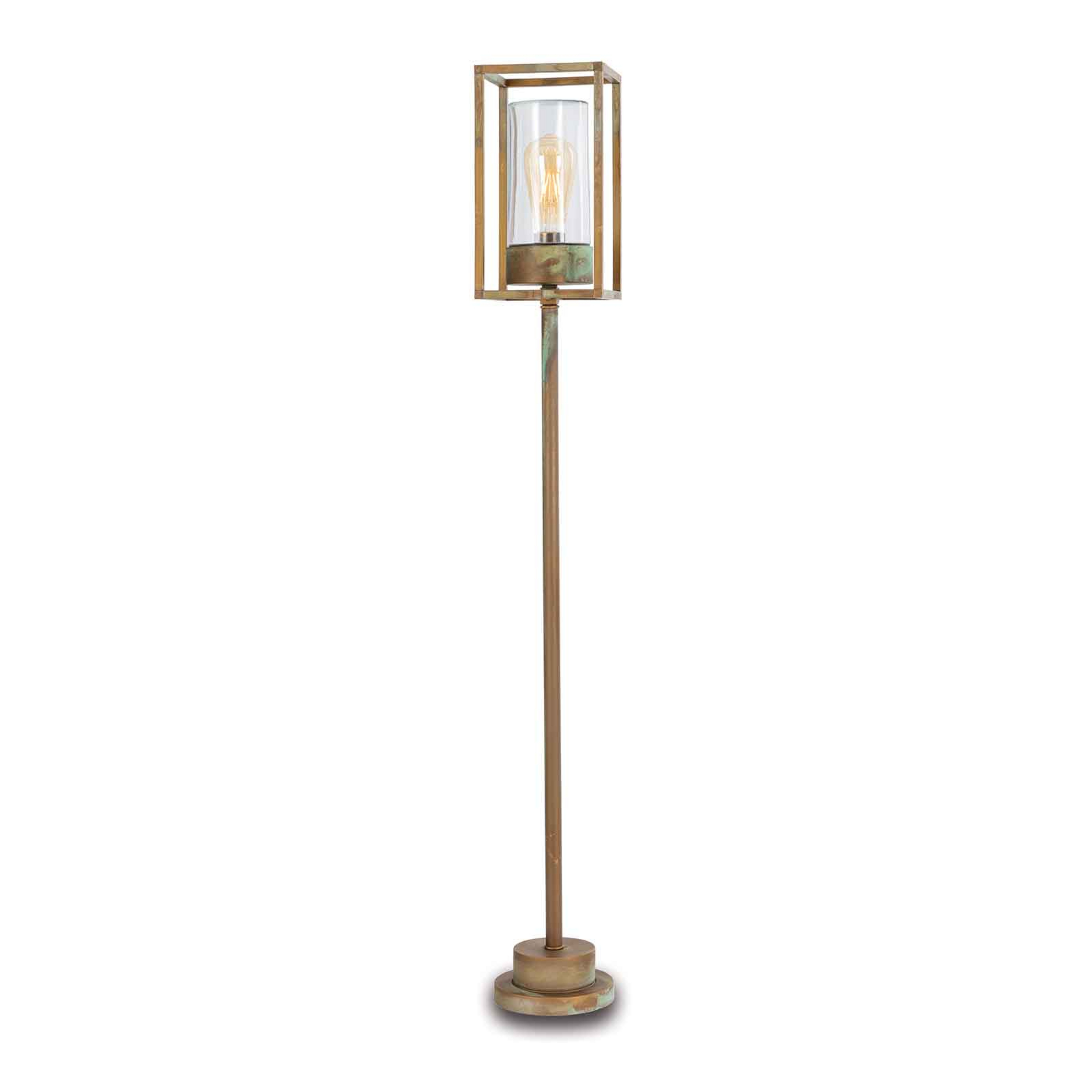 Cubic³ 3371 væglampe antik messing/klar