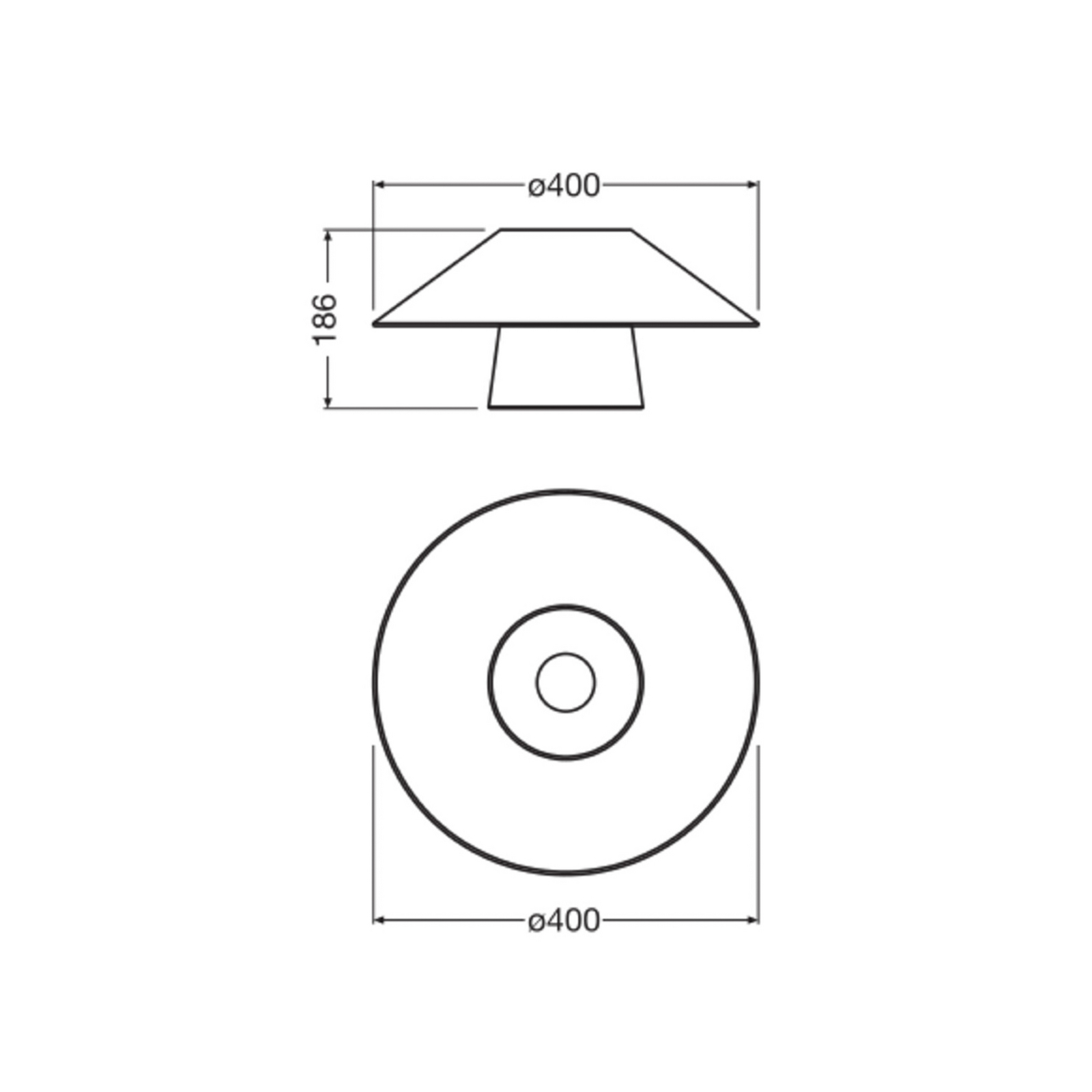 Plafonnier OSRAM Decor Bamboo Paper Hat Ø 40 cm, bambou E27