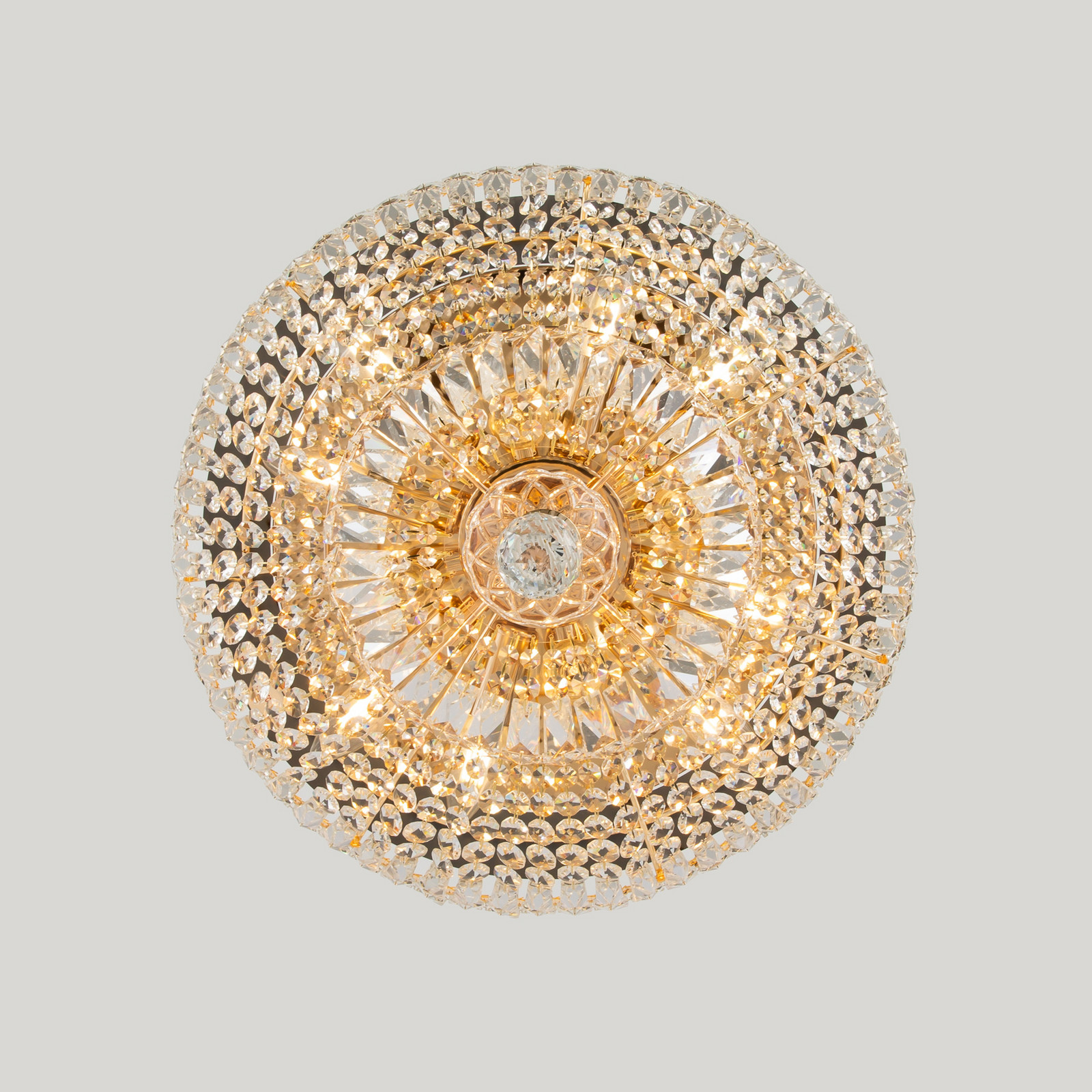 Maytoni Basfor plafonieră aurie cristal Ø 46 cm - Camera de zi / sufragerie - clar auriu