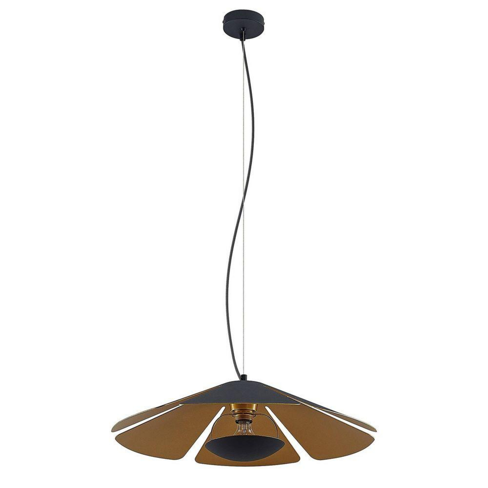 Jemmily Taklampa Ø60 Black/Gold - Lucande