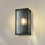 Vonkajšie nástenné svietidlo Cincinnati, čierna, šírka 16 cm, kov