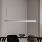 LED-Hängeleuchte Luxe, weiß, Länge 112,5 cm, Metall, 4.000 K