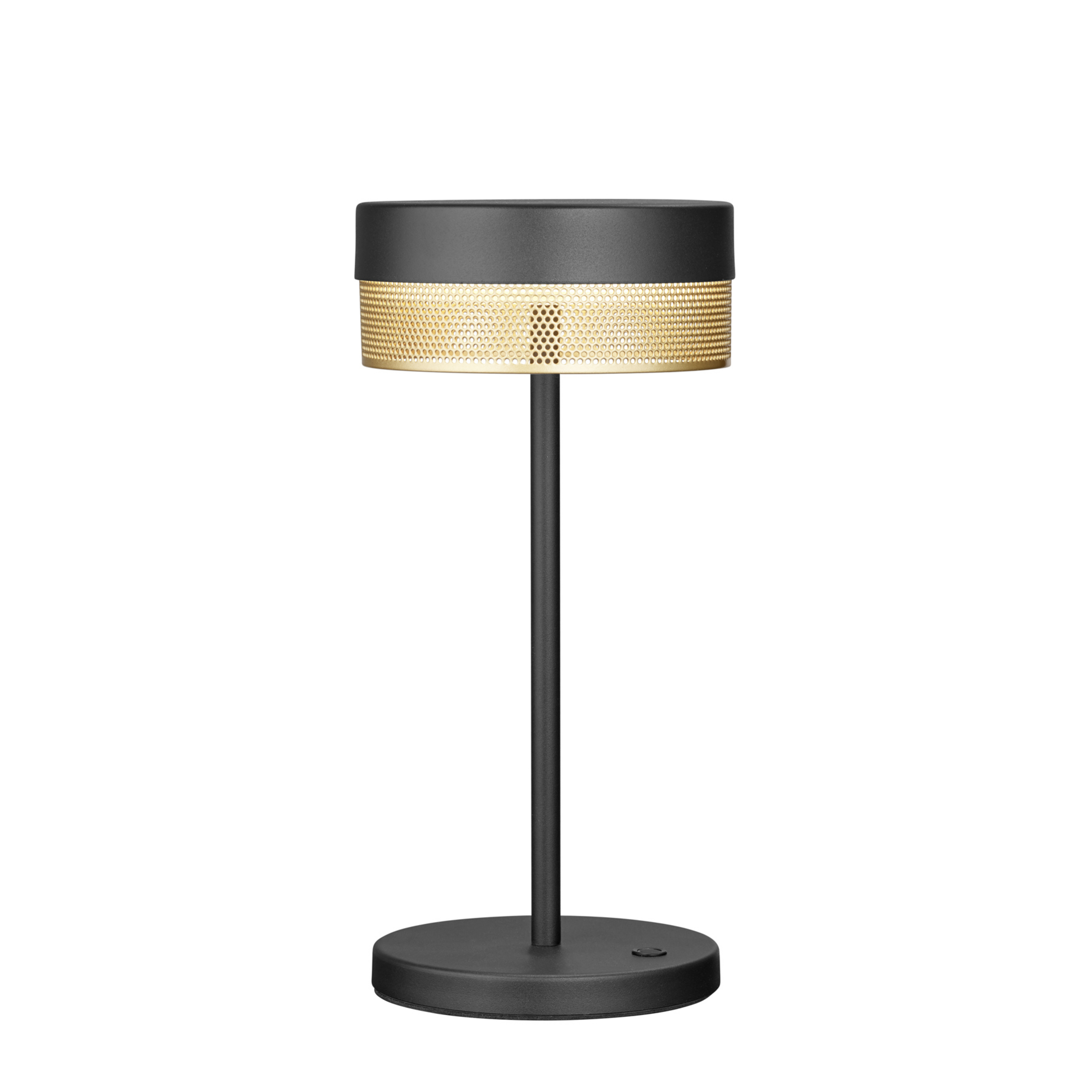 Lampa stołowa LED Akumulator siatkowy, wysokość 30cm czarny/złoty