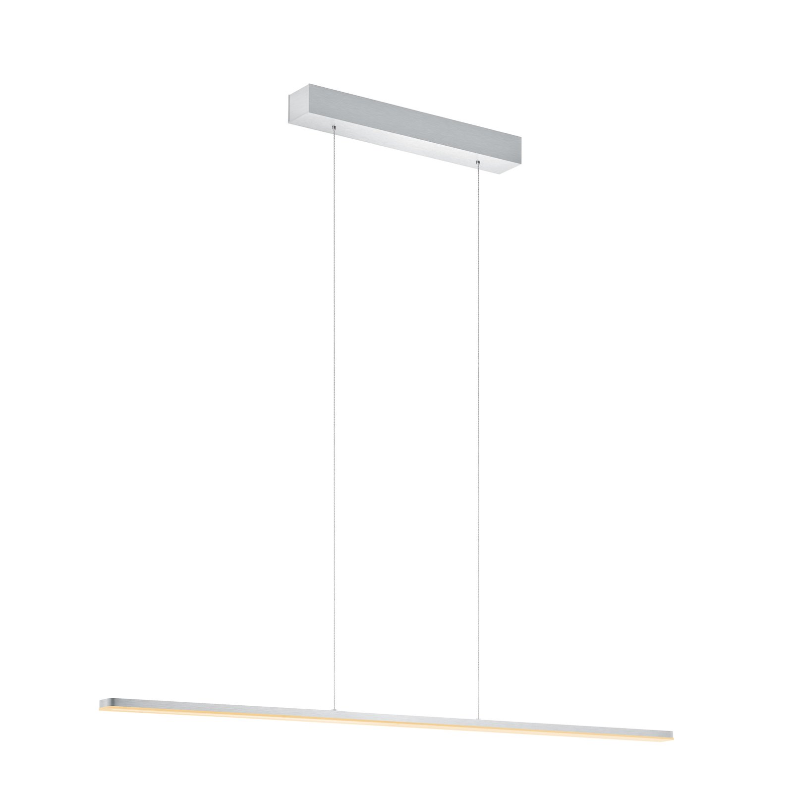 Quitani LED-Pendelleuchte Margita, Länge 118 cm, silber