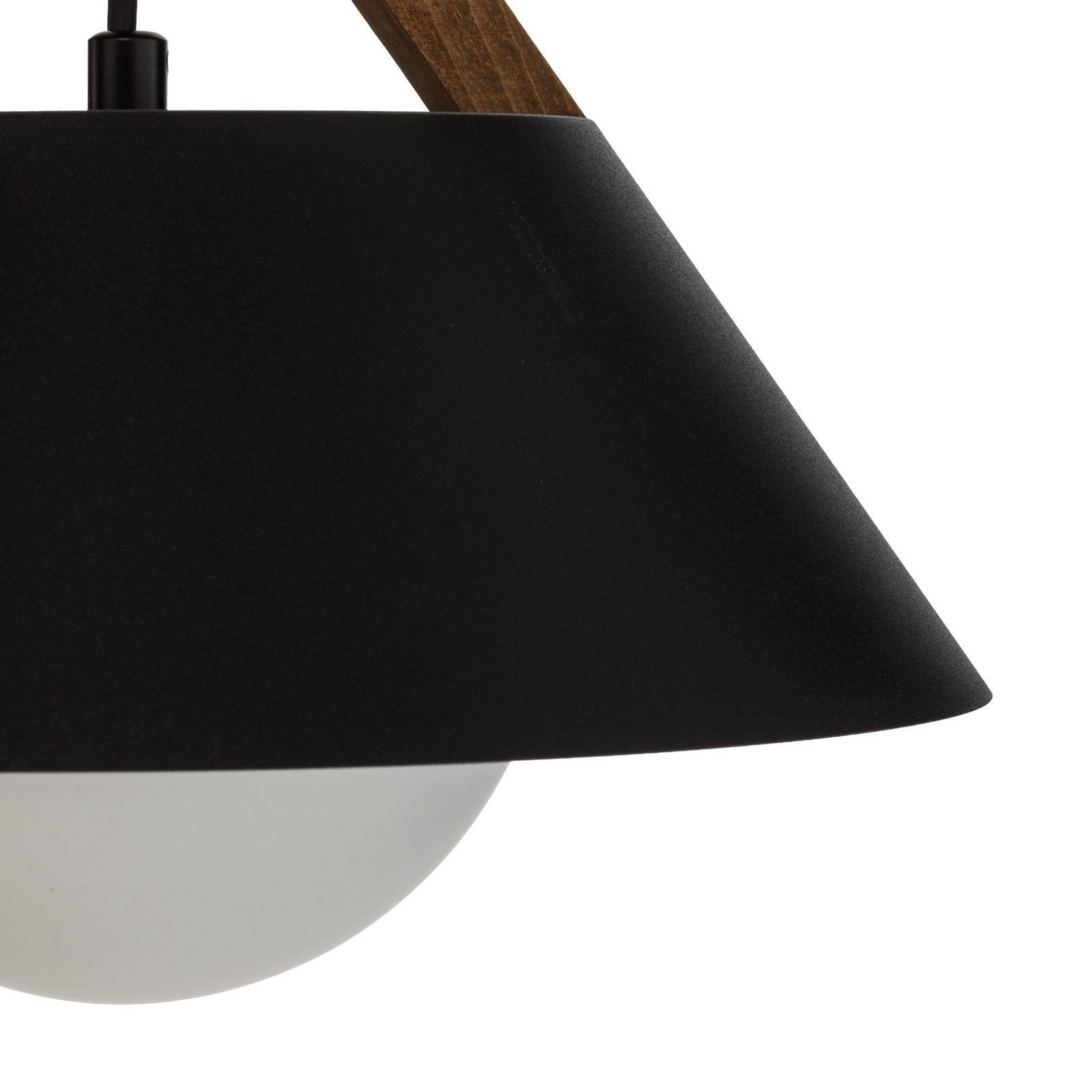 Závěsné světlo Funda, černé, Ø 30 cm, 1 žárovka, kov/sklo Závěsné světlo Funda, černé, Ø 30 cm, 1 žárovka, kov/sklo