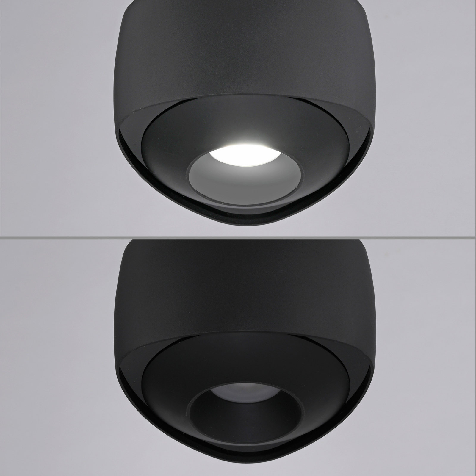 Lámpara colgante LED Paul Neuhaus Q-Stretto, negra, Ø 14,5 cm