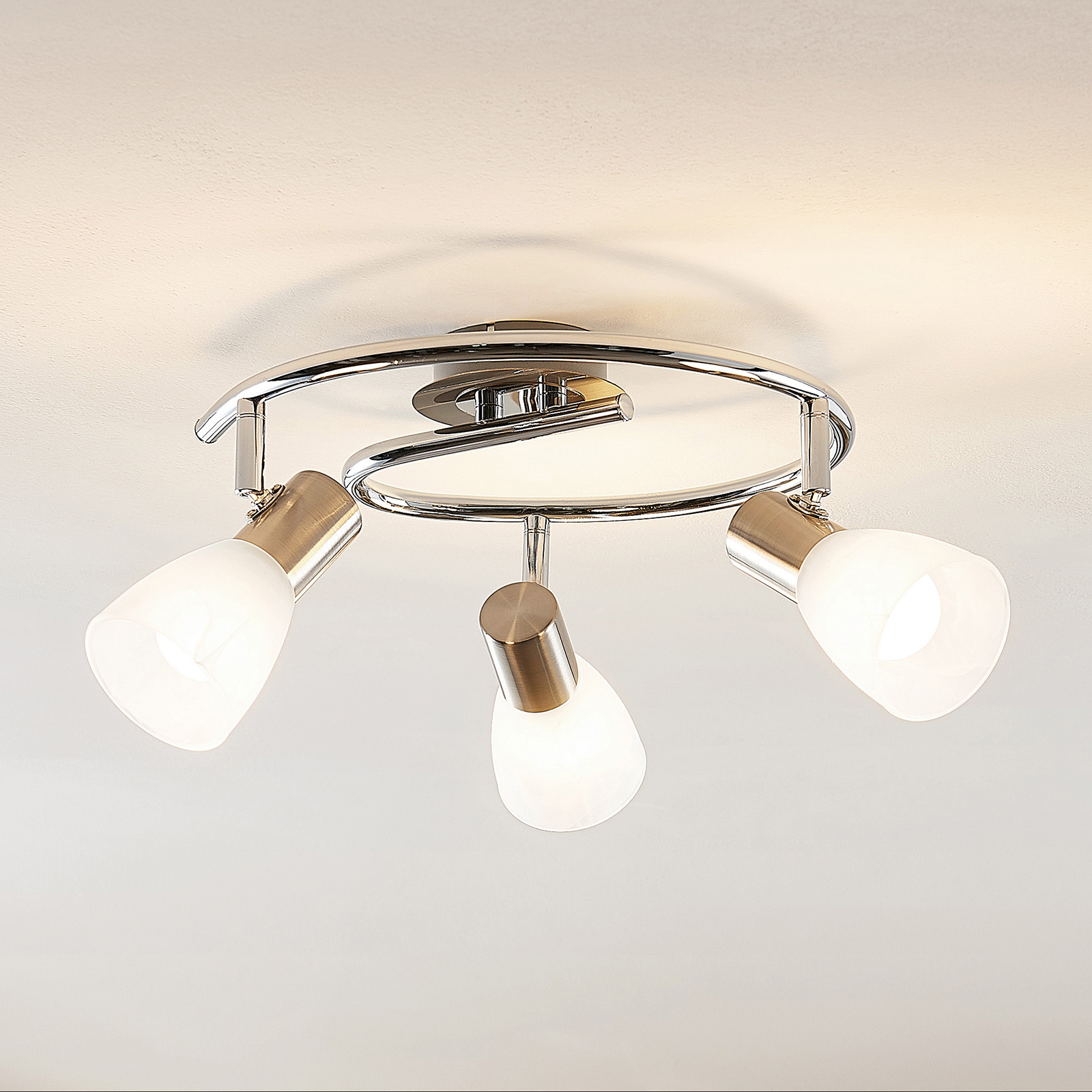 ELC Kamiran LED ceiling spotlight, three-bulb