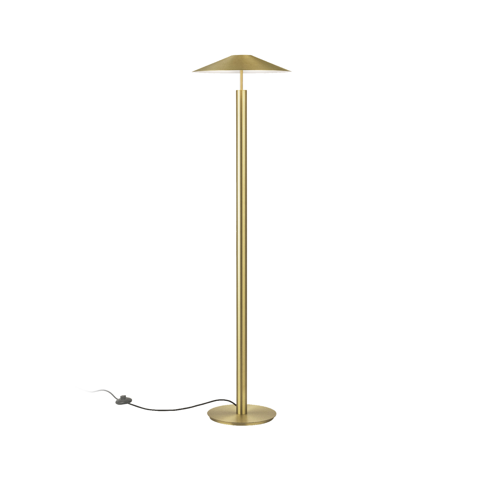 LEDS-C4 LED floor lamp H, gold-coloured matt, switchable, steel