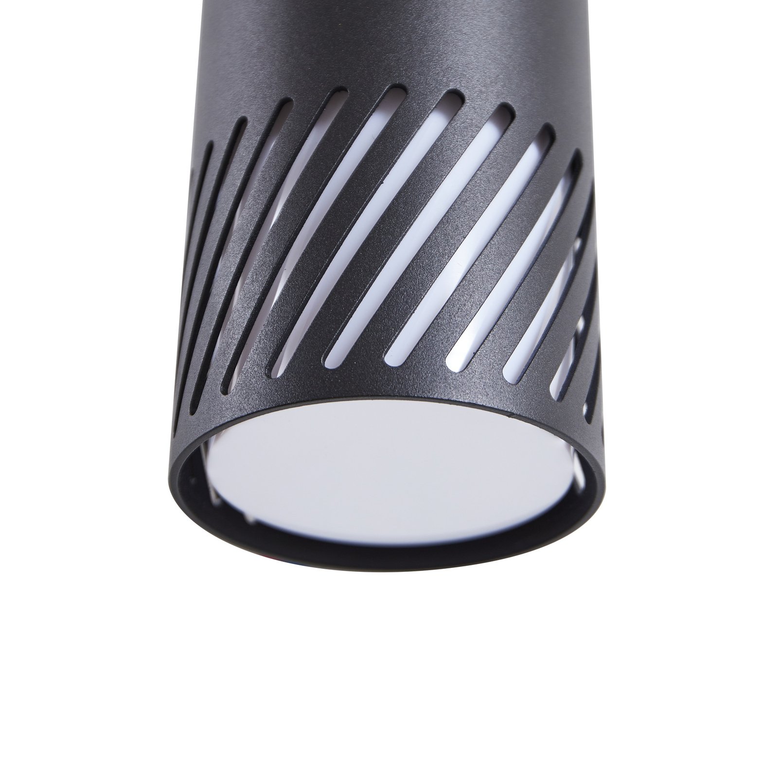 Lindby buitenwandlamp Lurinda, zwart, aluminium, Ø 10,5 cm