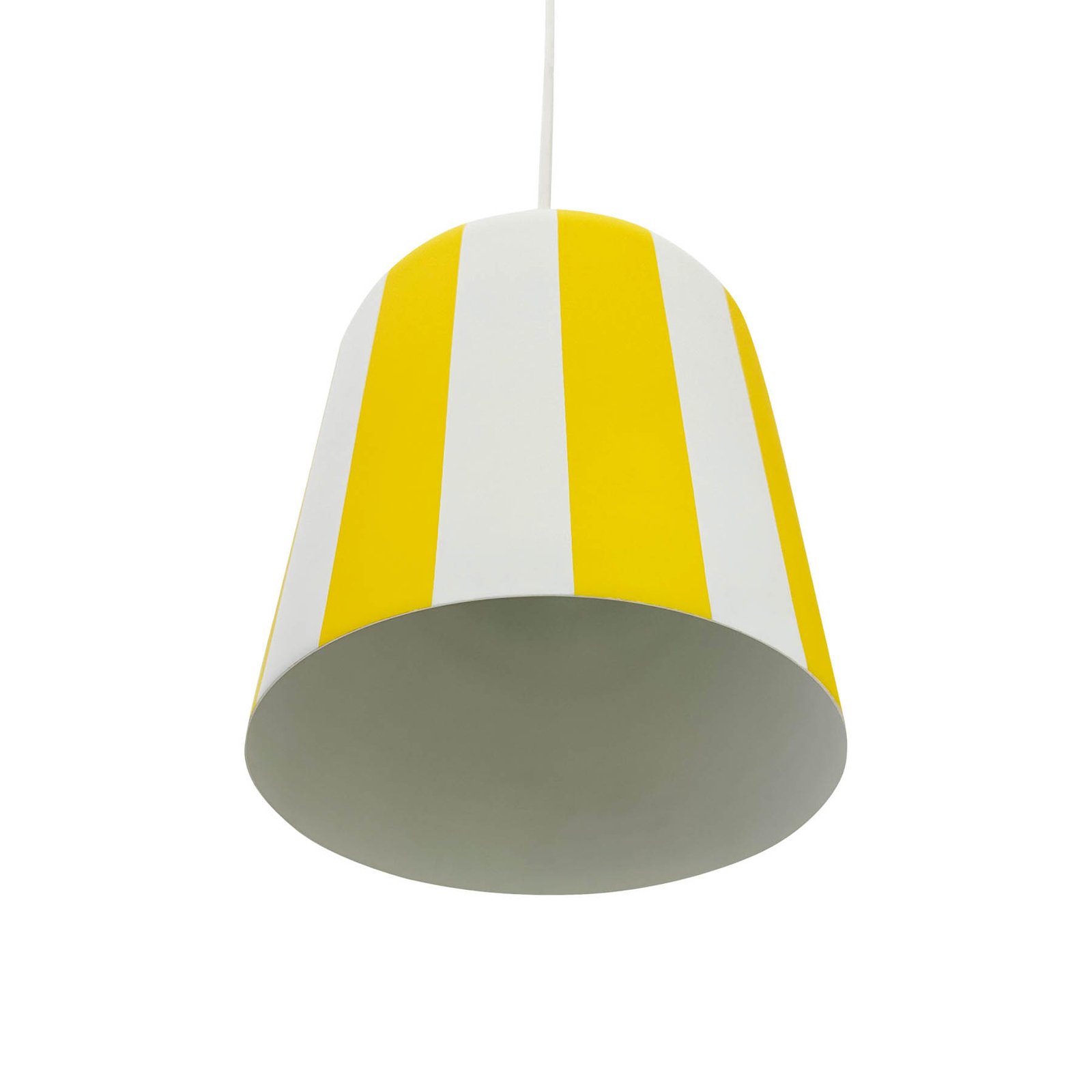 Dyberg Larsen Suspension Gry, jaune/blanc, Ø 20 cm, métal