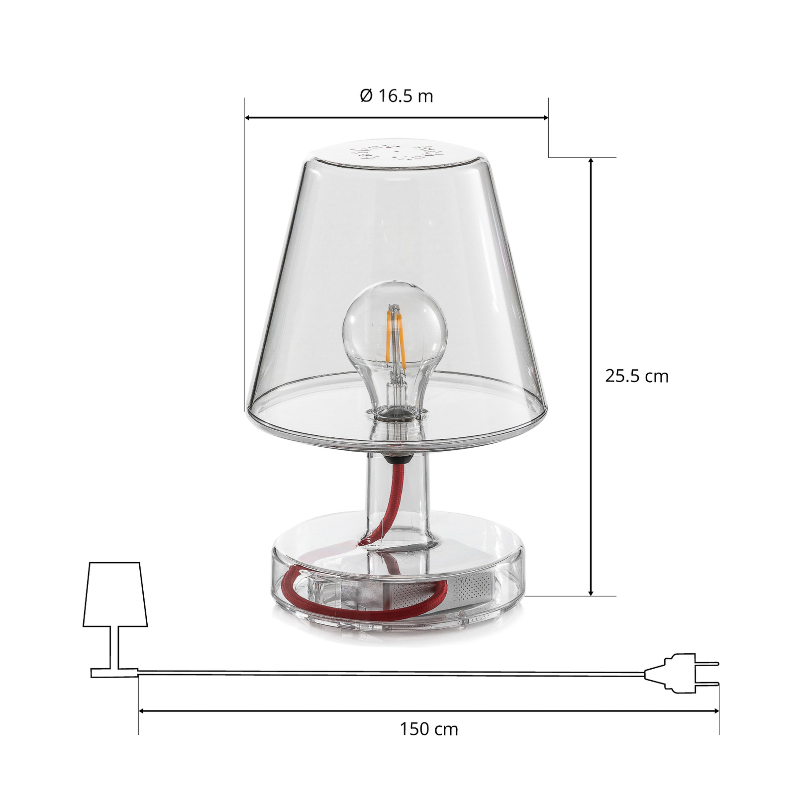 Fatboy Transloetje LED-Tischleuchte, transparent