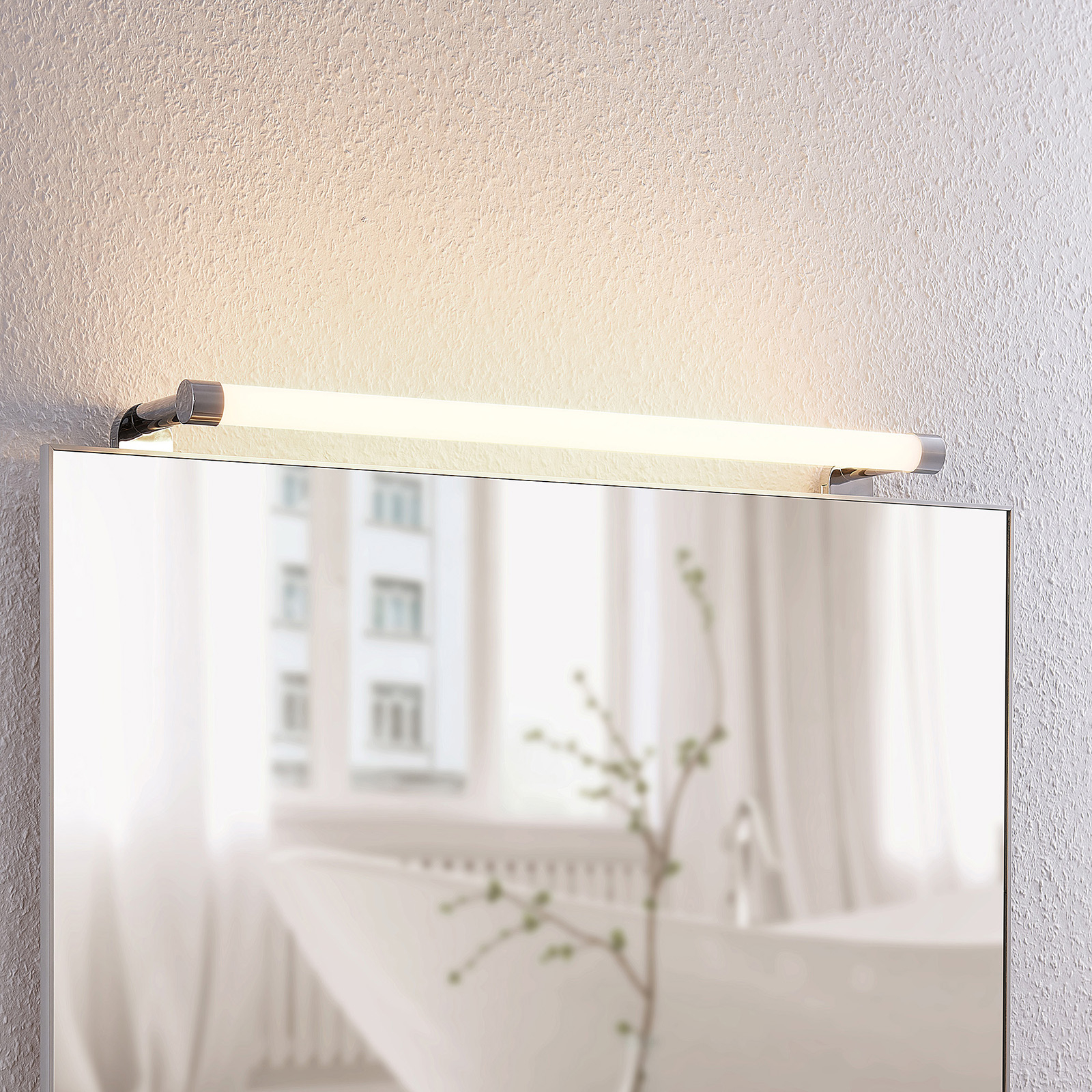 Lindby Eleri LED mirror light, chrome