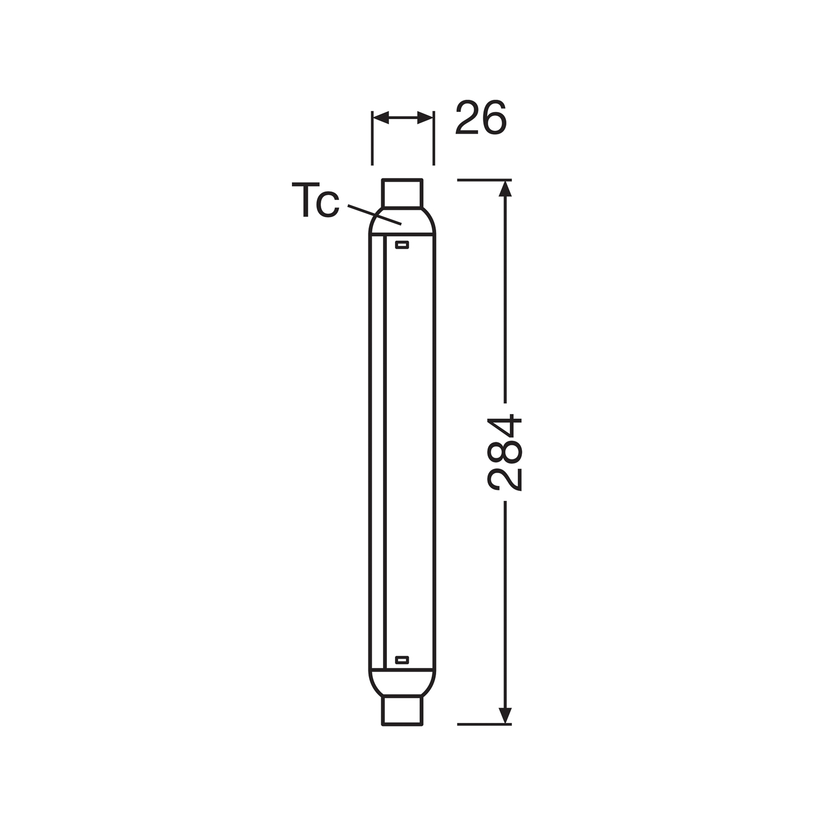 OSRAM bombilla tubular LED S15, S19, 28,4 cm, 7 W, 2.700 K