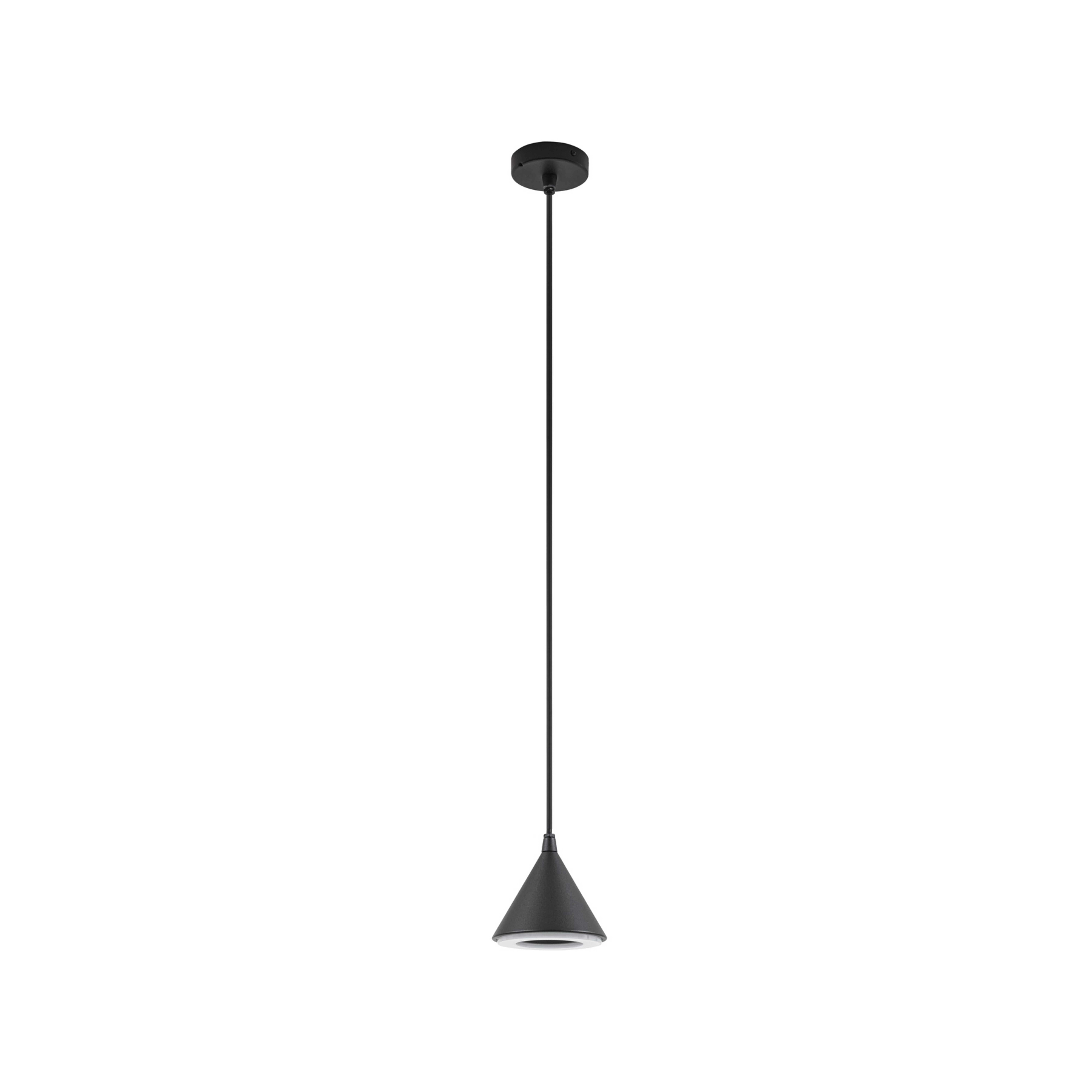 Soran LED outdoor hanging light, black, metal, IP44, Ø 15 cm - Lindby