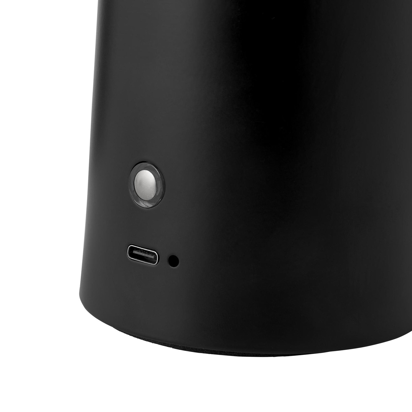 LED-Akkutischleuchte Faye Portable, schwarz, dimmbar, USB