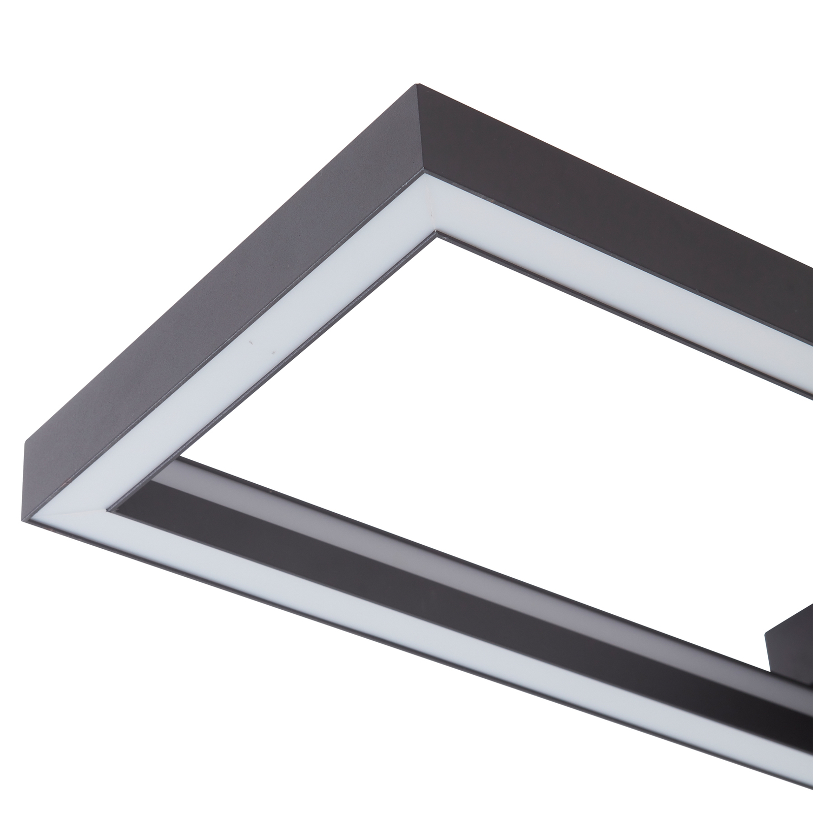 Lucande Smart LED ceiling light Tjado, 100 cm, black, RGBW
