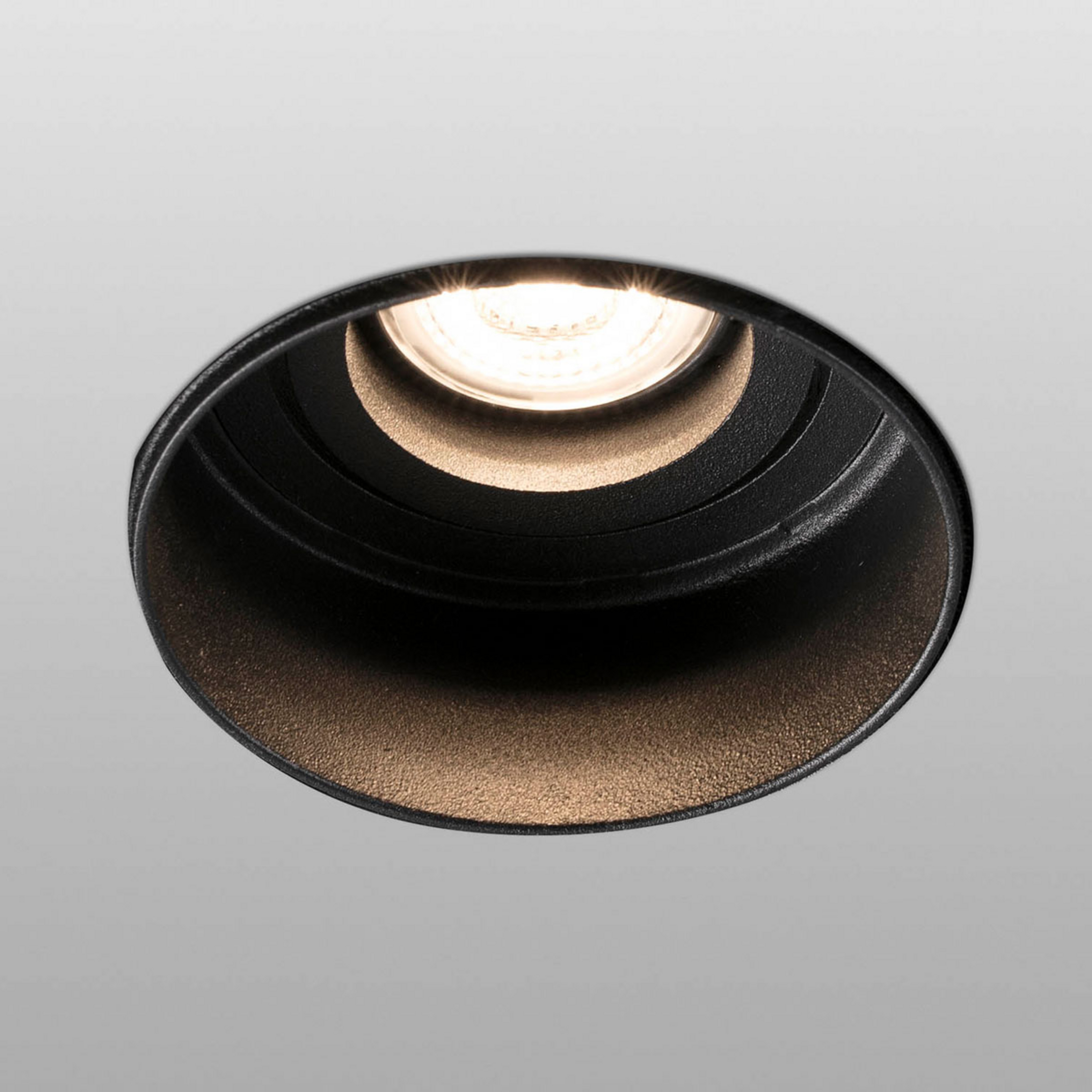 Spot encastré Hyde 1 lampe rond inclinable noir