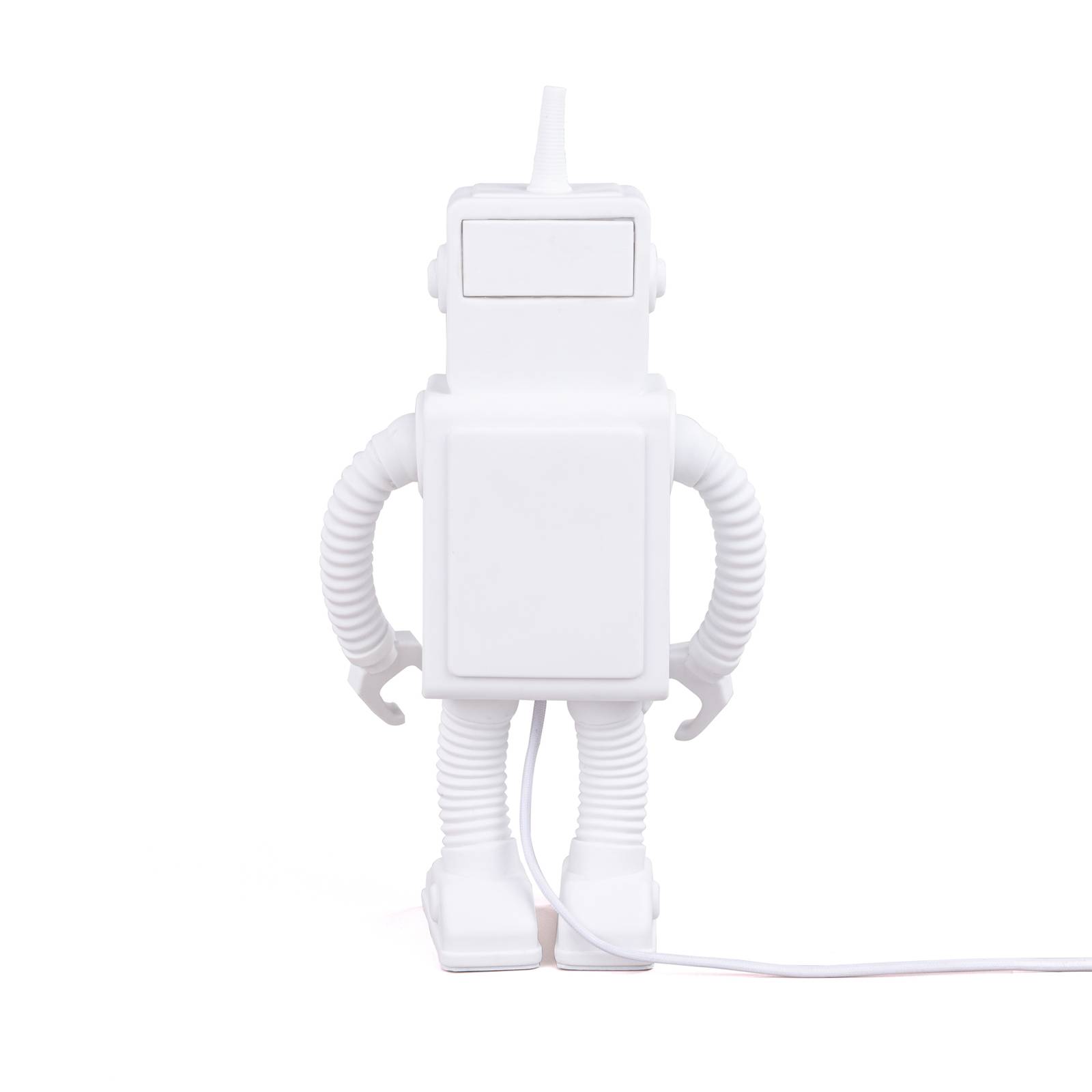 LED deco asztali lámpa Robot Lamp, porcelán, fehér
