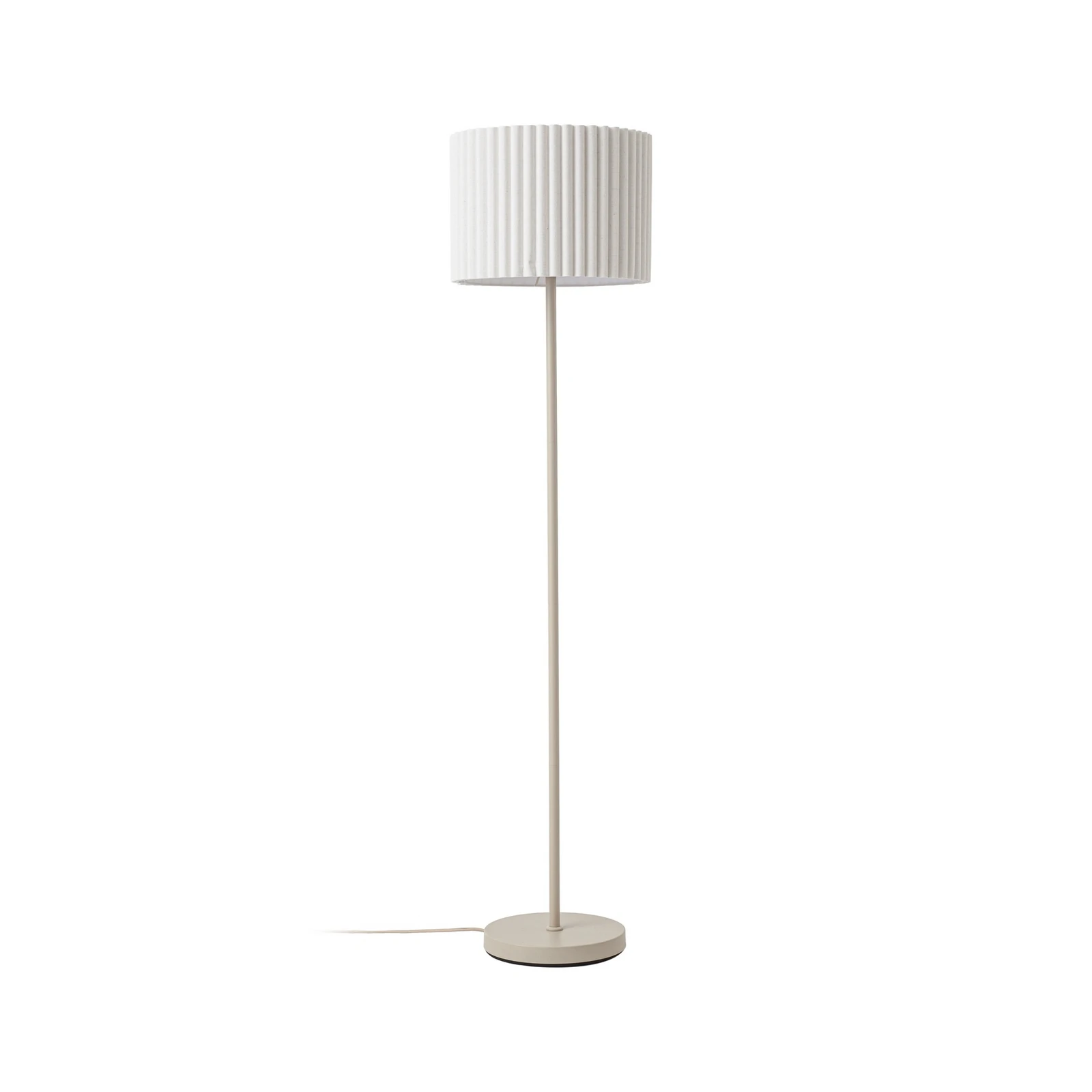 Lindby Libbie floor lamp, beige, height 150 cm, linen, E27