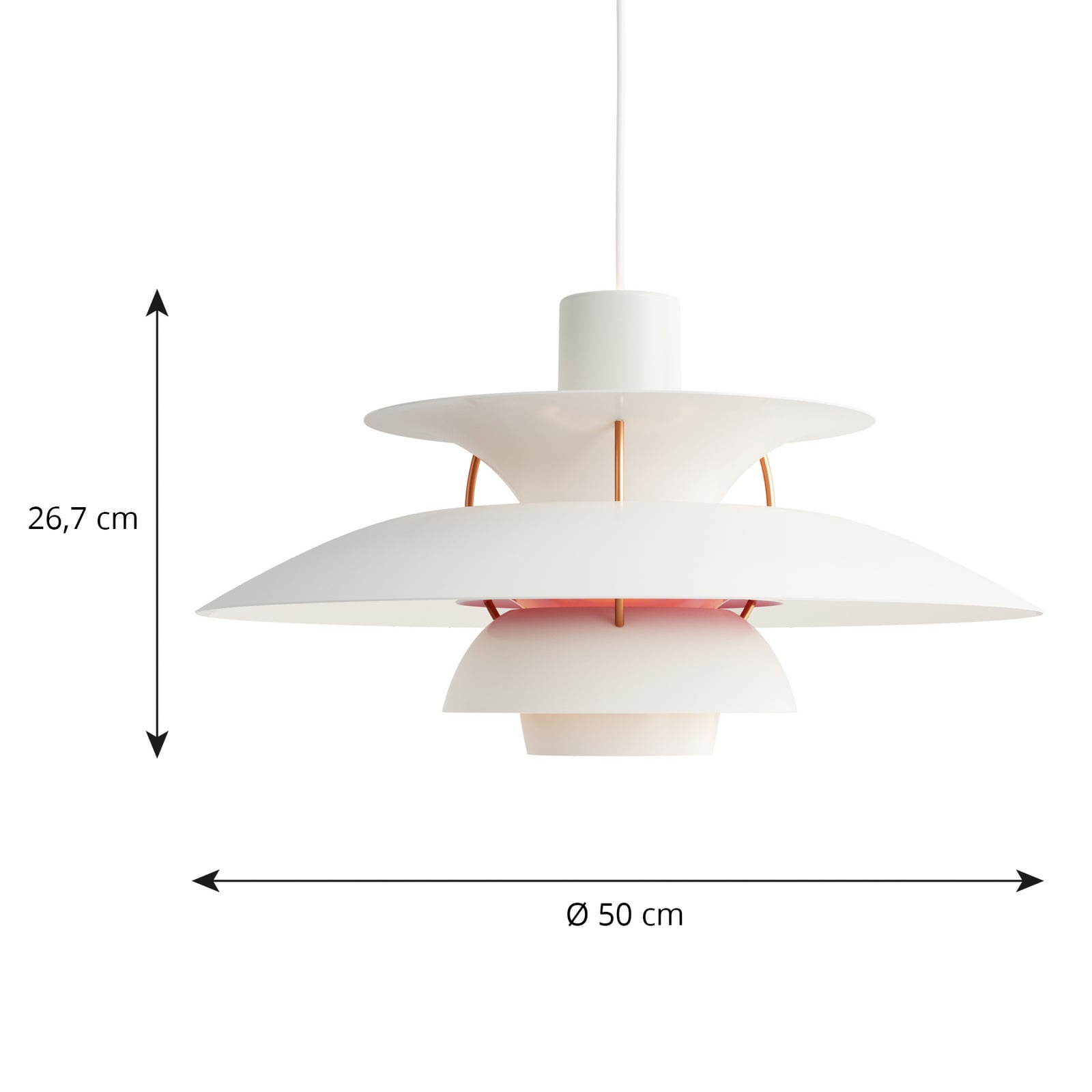 PH 5 Suspension Blanc Modern White - Louis Poulsen