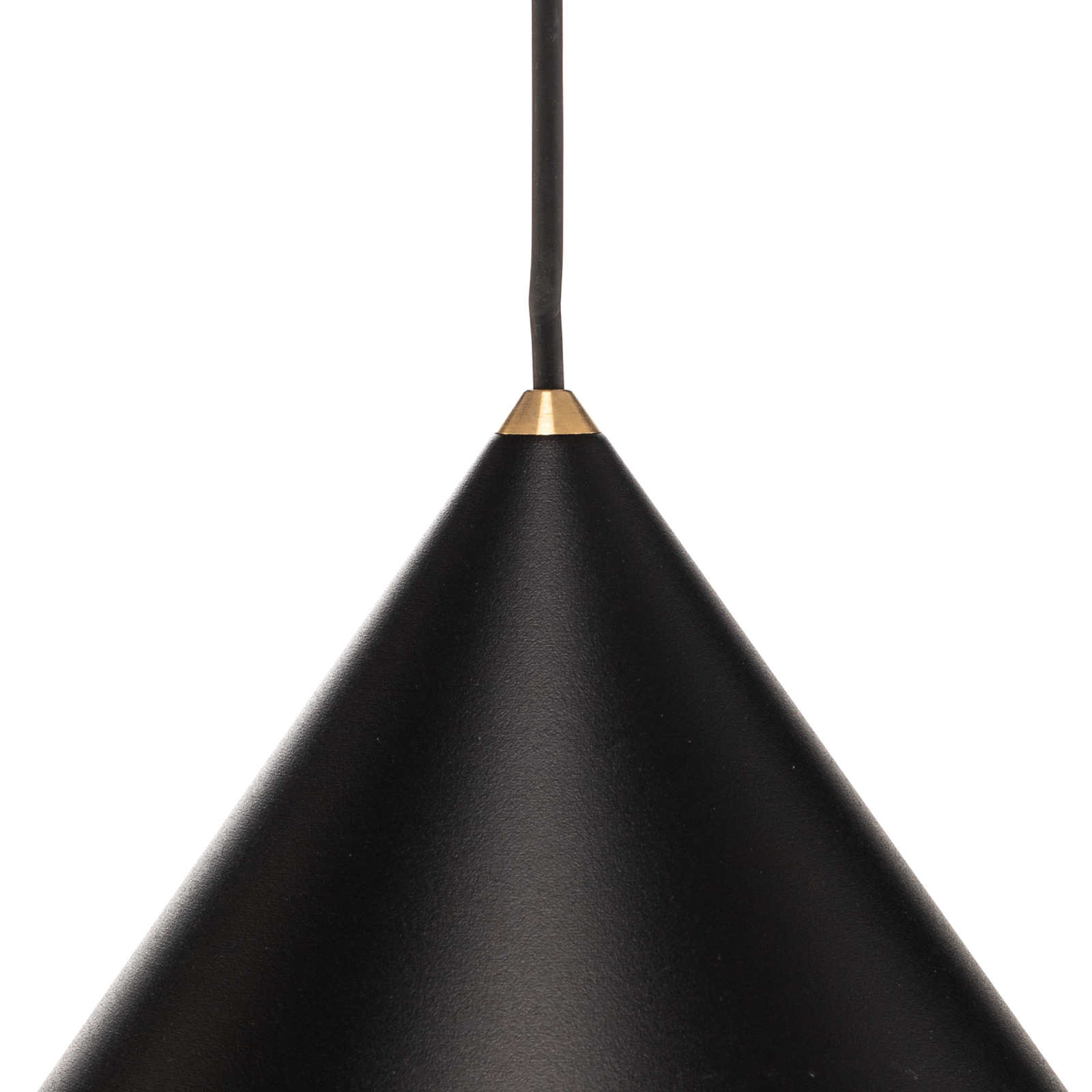 Kovinska viseča svetilka Zenith L v črni barvi