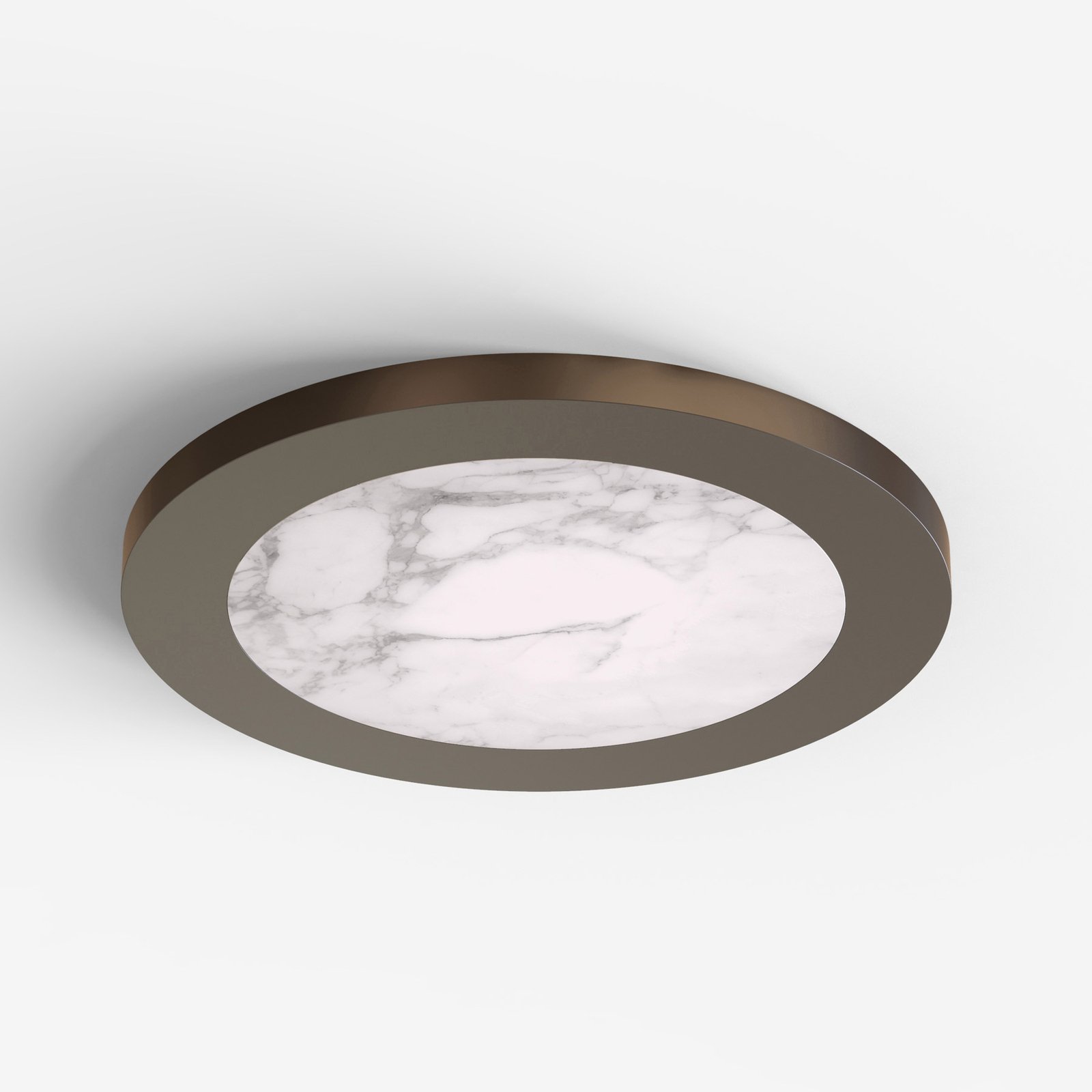 Moon ceiling light with marble effect
