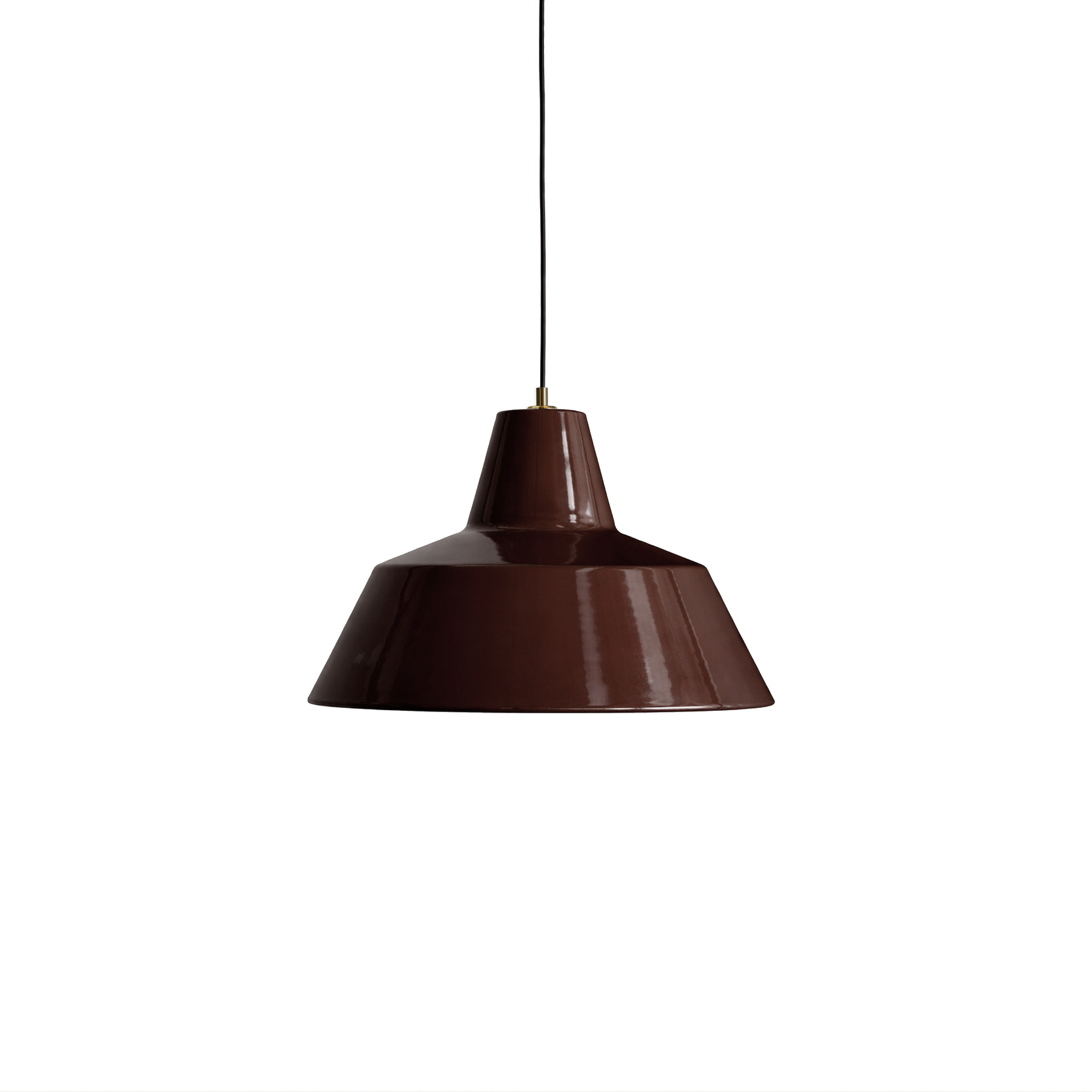 Workshop W4 pendellampe, brun, aluminium, E27 – Made By Hand