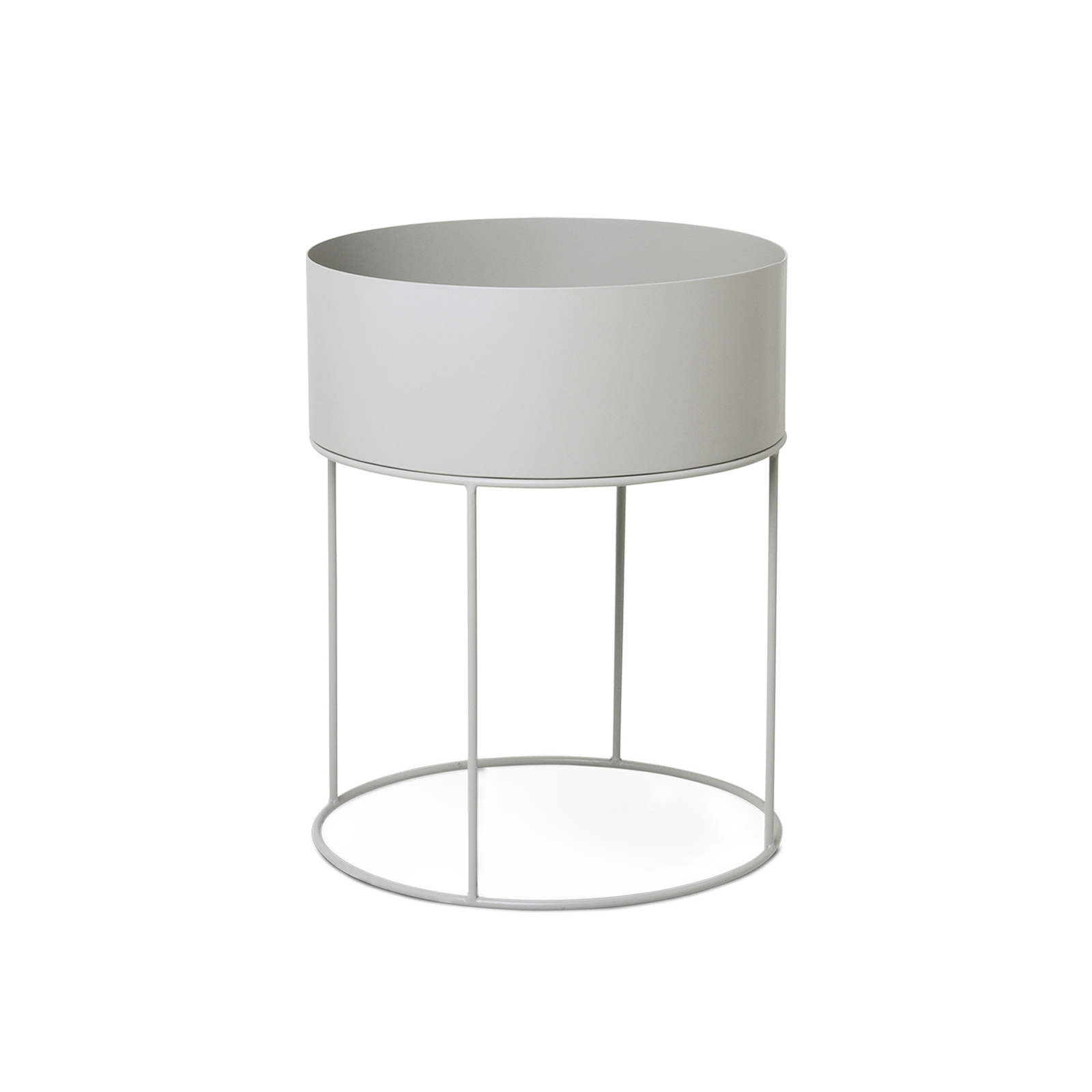 Plant Planteringslåda Light Grey Round - Ferm Living