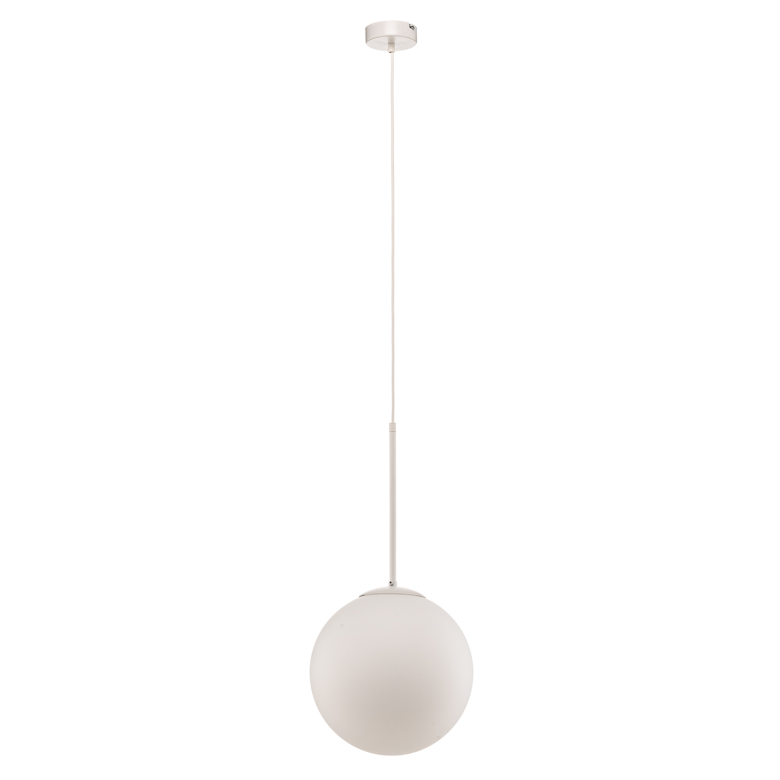 Lampa wisząca Bosso, 1-punktowa, biała, 30cm