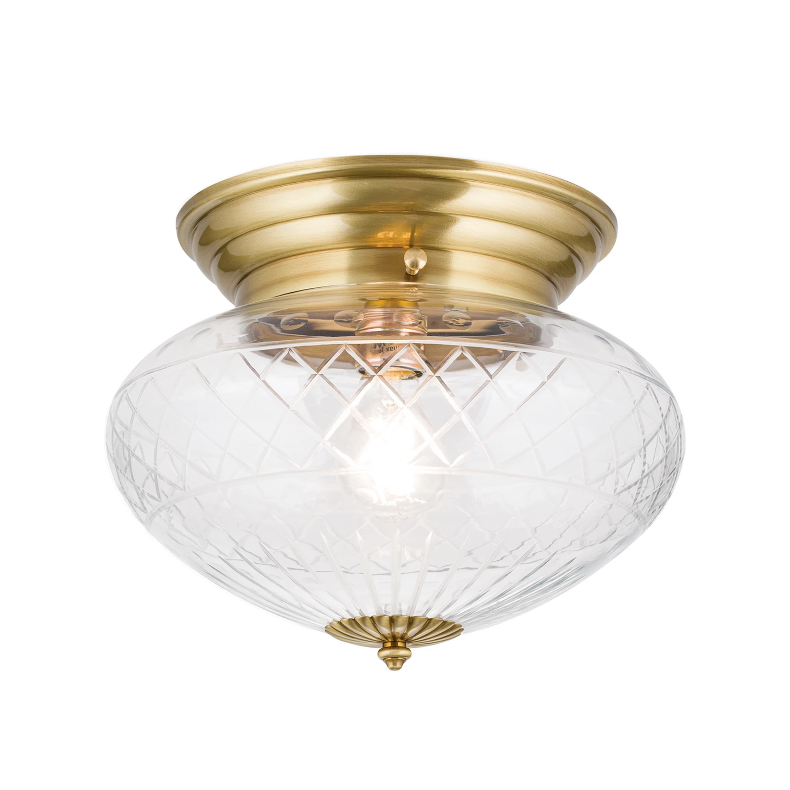 Plafonnier taillé à la main ENNA, Ø 31 cm