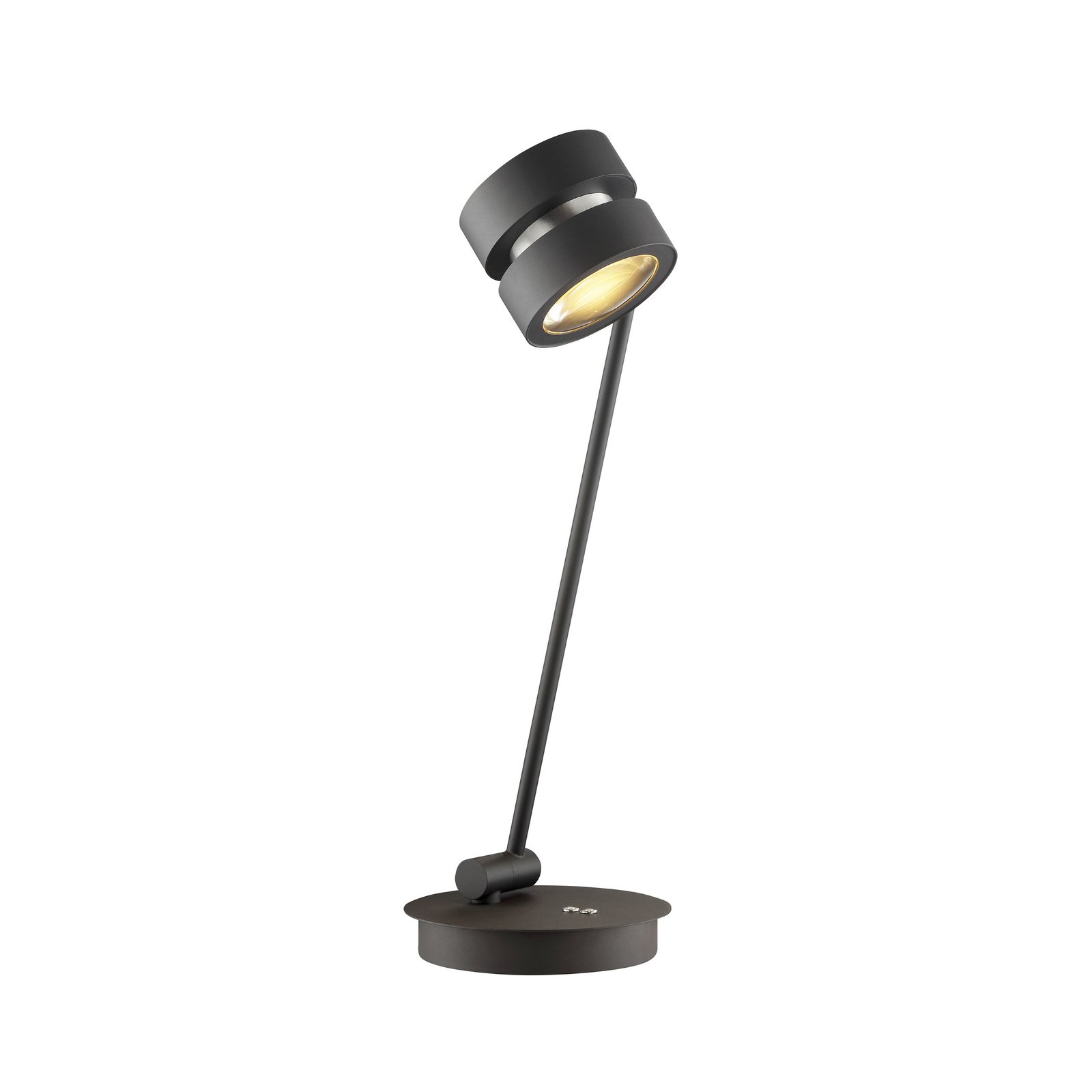 LED asztali lámpa Glow-Sphere, magasság 61 cm, fekete, fém