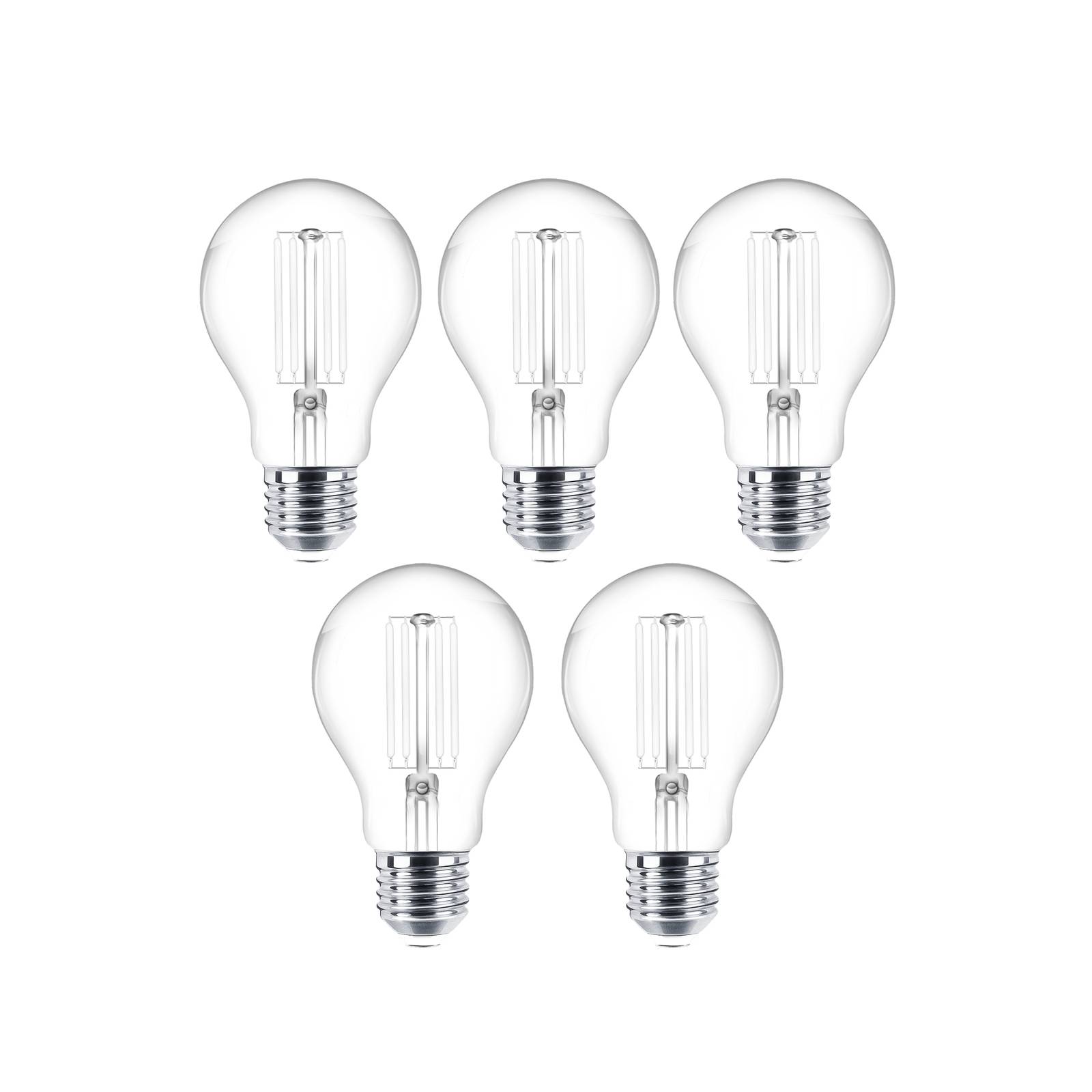 Lindby Ampoule LED filament E27 claire 7W 2700K 806lm 5pcs