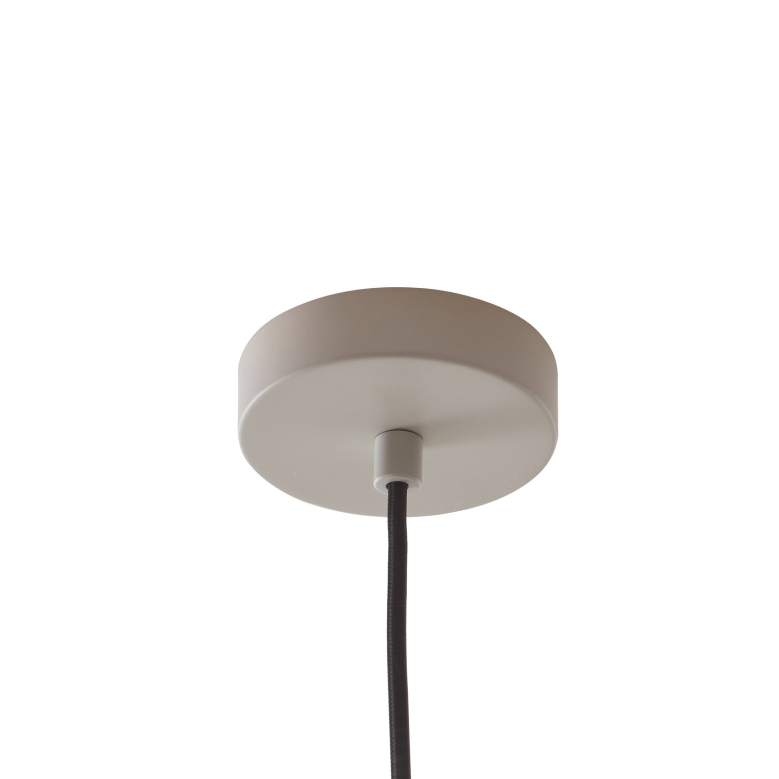 Lucande Calantha pendant light, grey, aluminium, round