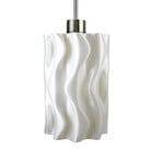 Lampa wisząca Amöbe, druk 3D, biała