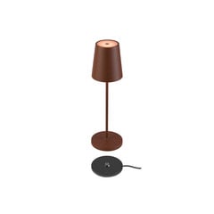 SLV Lámpara LED recargable Vinolina Two, color óxido, aluminio, Ø 11 cm