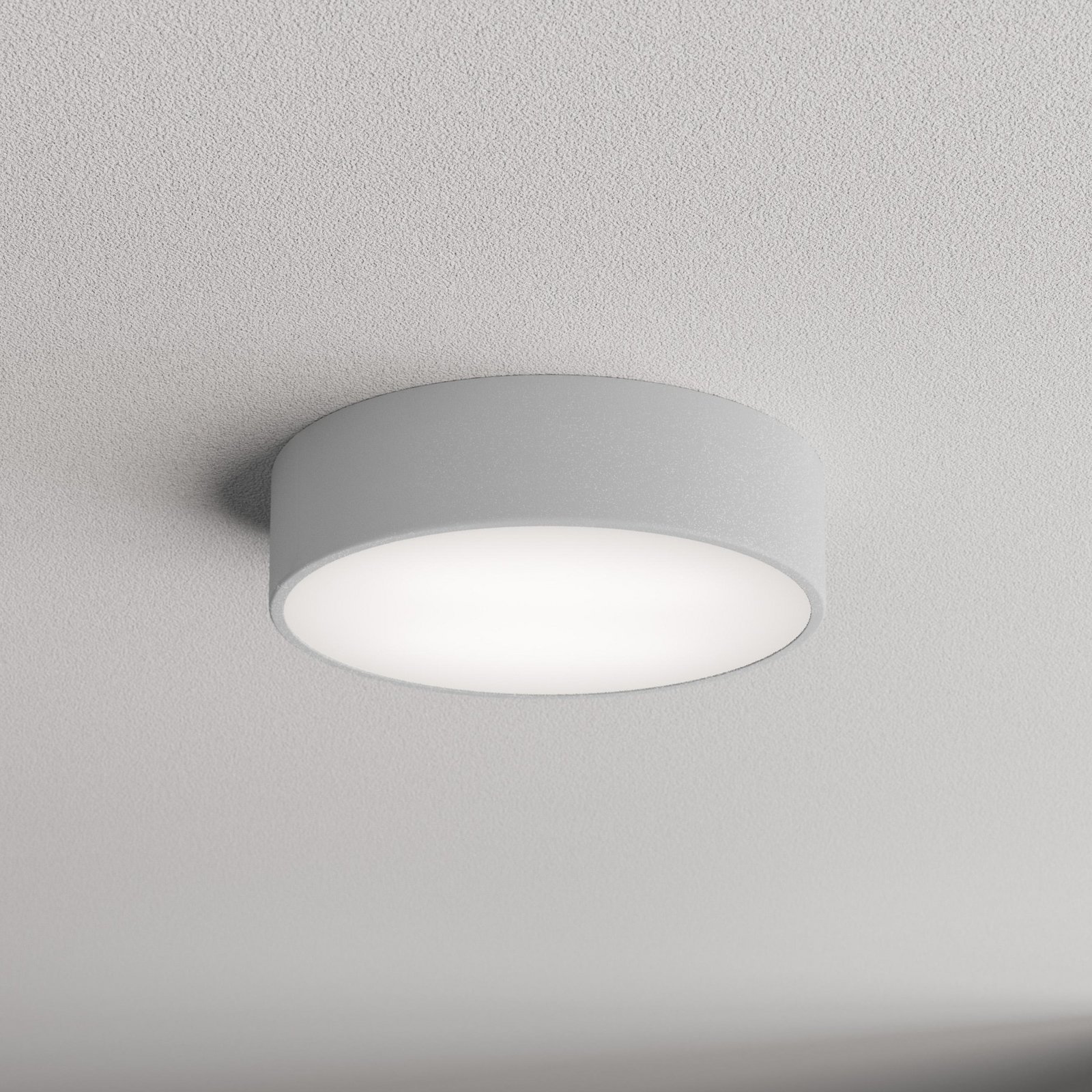 Deckenlampe Cleo 300, grau, Sensor, IP54, Ø 30 cm, Metall