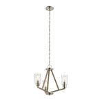 Deryn pendant light, 3-bulb, antique grey