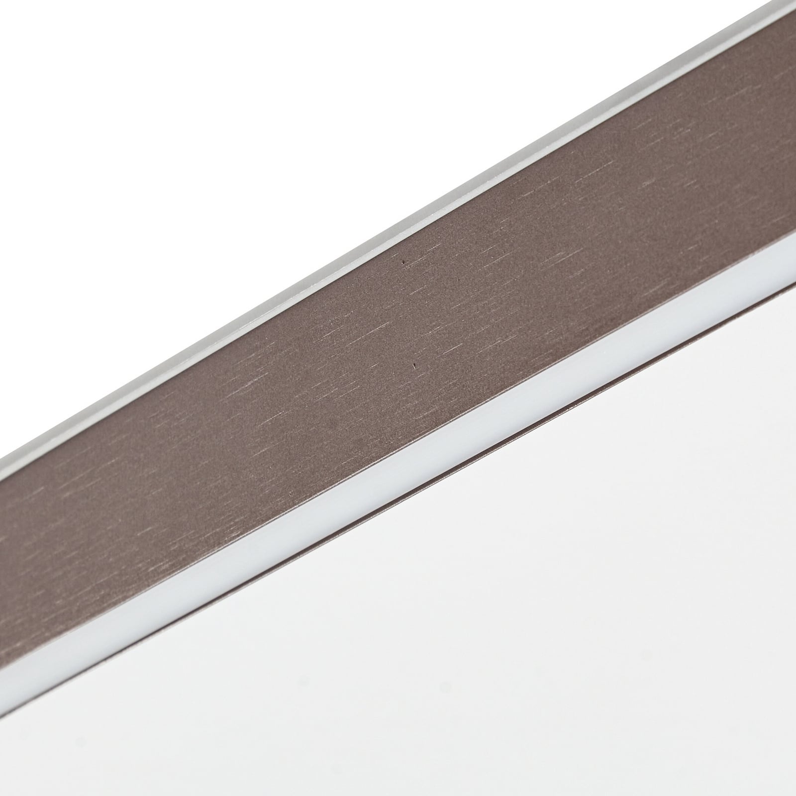 Lucande LED-taklampe Rylan, 112 cm, brun, dimbar, CCT Lucande LED-taklampe Rylan, 112 cm, brun, dimbar, CCT