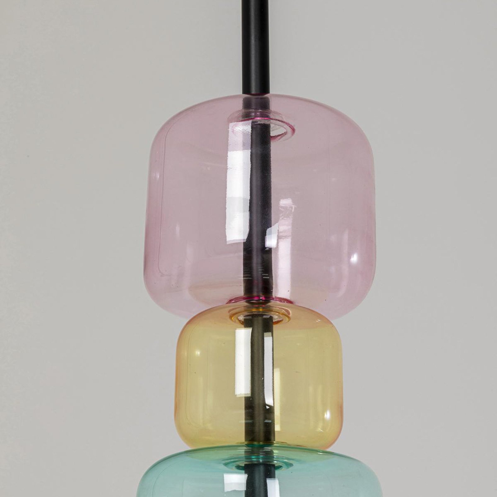 KARE Hanging light Candy Bar Colore, multicoloured glass, 1-bulb