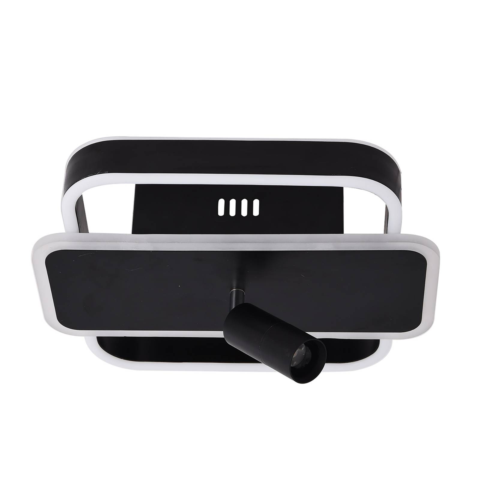 Lucande Damivan LED-taklampa, kantig, svart